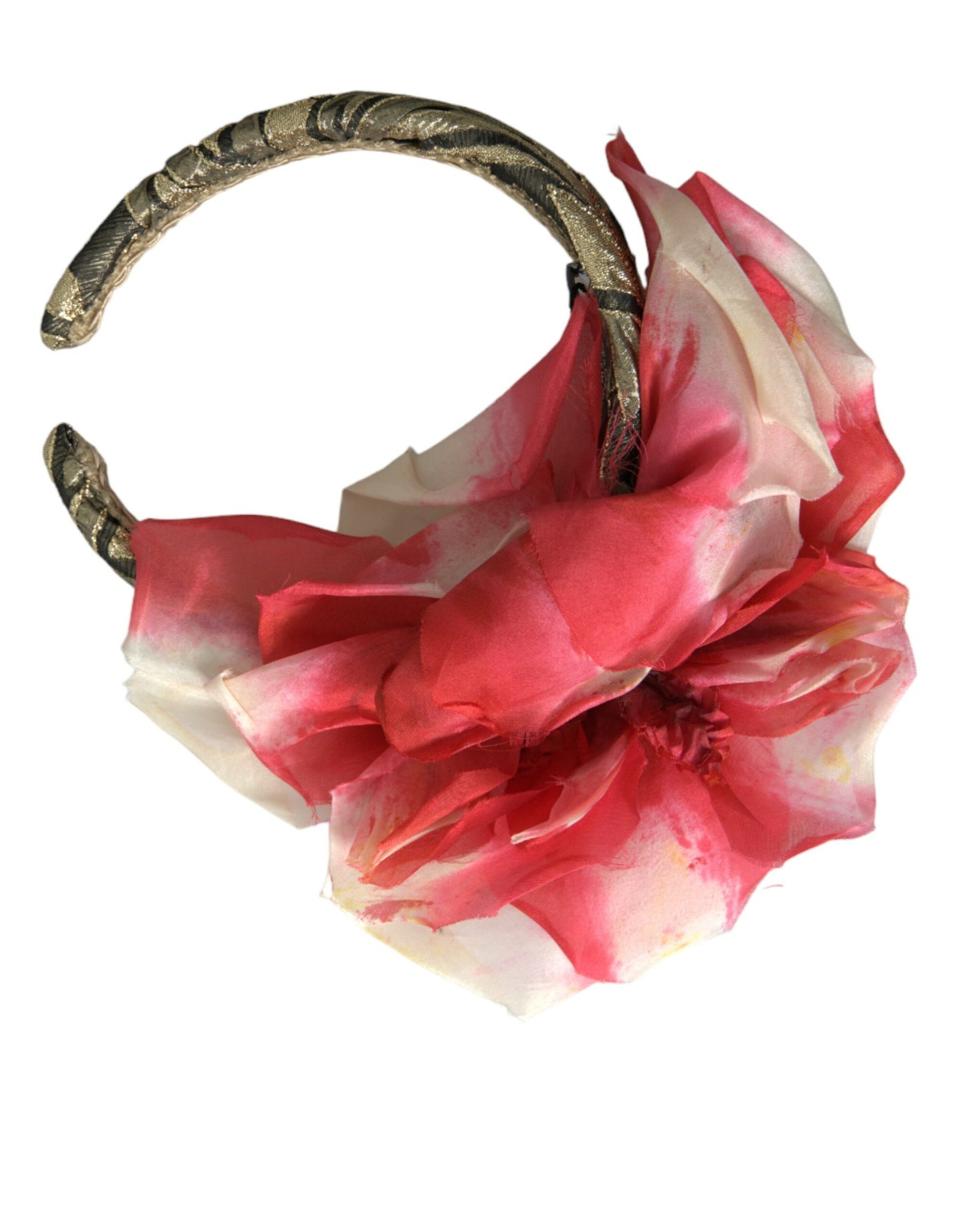Multicolor Floral Applique Silk Women Headband Diadem-Dolce & Gabbana-LabelTerrace.com