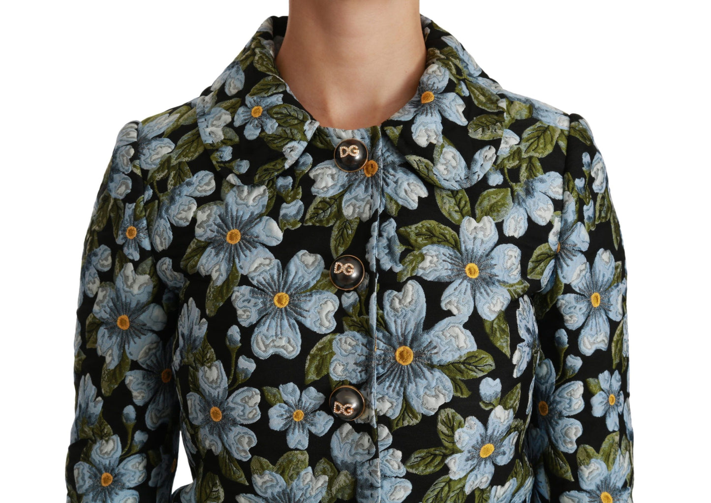 Multicolor Floral Blazer Coat Polyester Jacket-Dolce & Gabbana-LabelTerrace.com