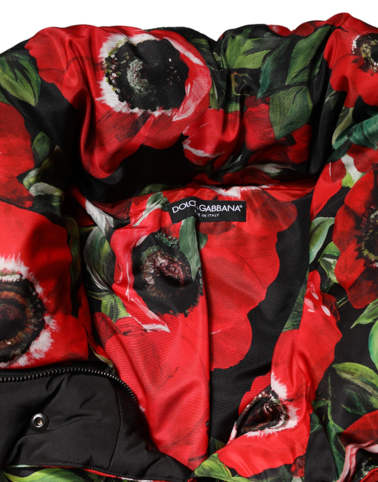 Multicolor Floral Full Zip Padded Jacket-Dolce & Gabbana-LabelTerrace.com