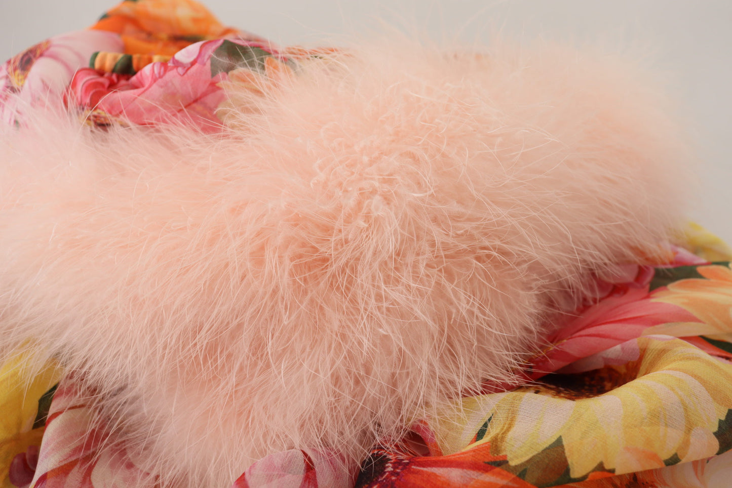 Multicolor Floral Fur Shearling Blouse Top-Dolce & Gabbana-LabelTerrace.com