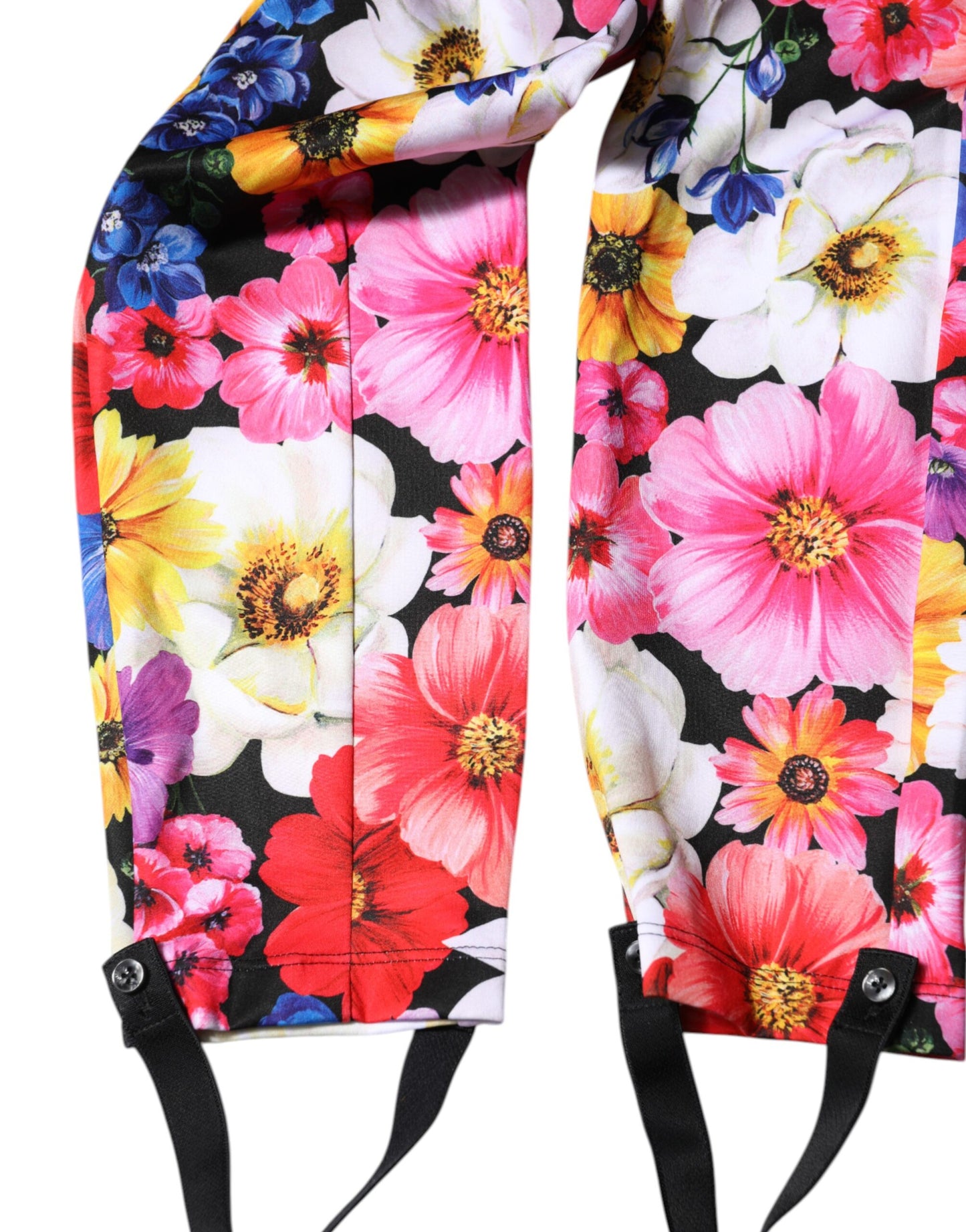 Multicolor Floral High Waist Leggings Pants-Dolce & Gabbana-LabelTerrace.com