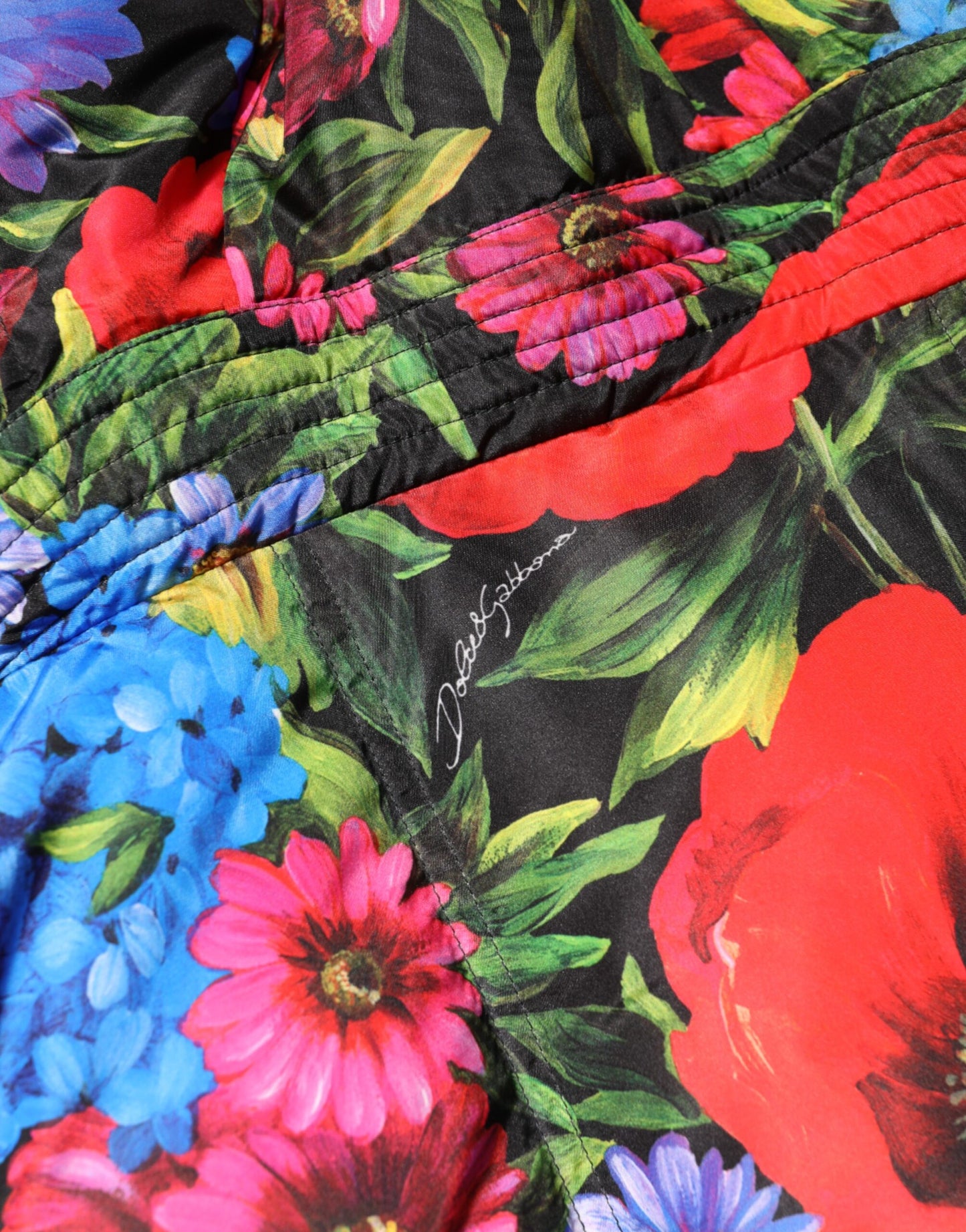 Multicolor Floral Hooded Puffer Coat Jacket-Dolce & Gabbana-LabelTerrace.com