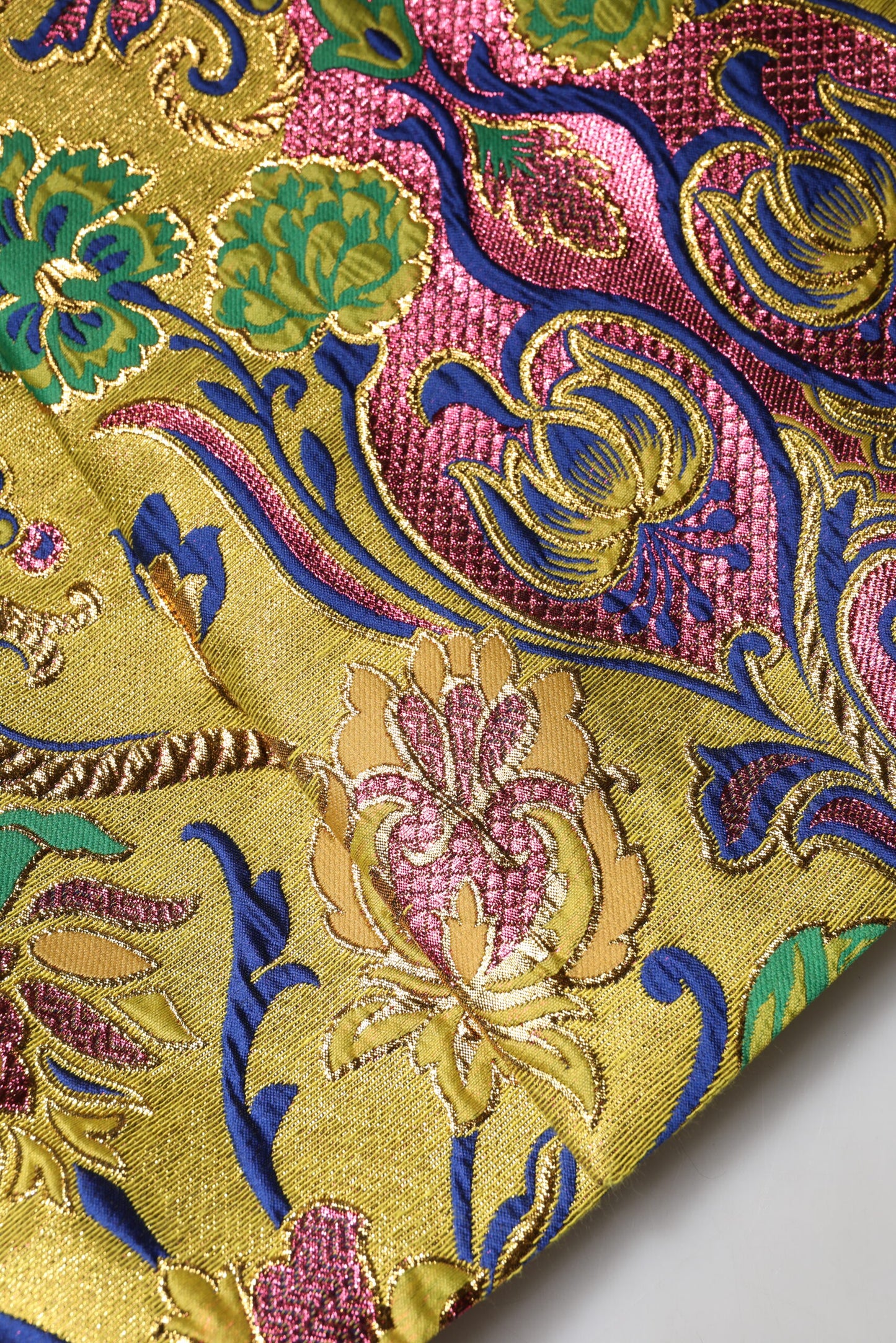 Multicolor Floral Jacquard Mid Waist Mini Skirt-Dolce & Gabbana-LabelTerrace.com