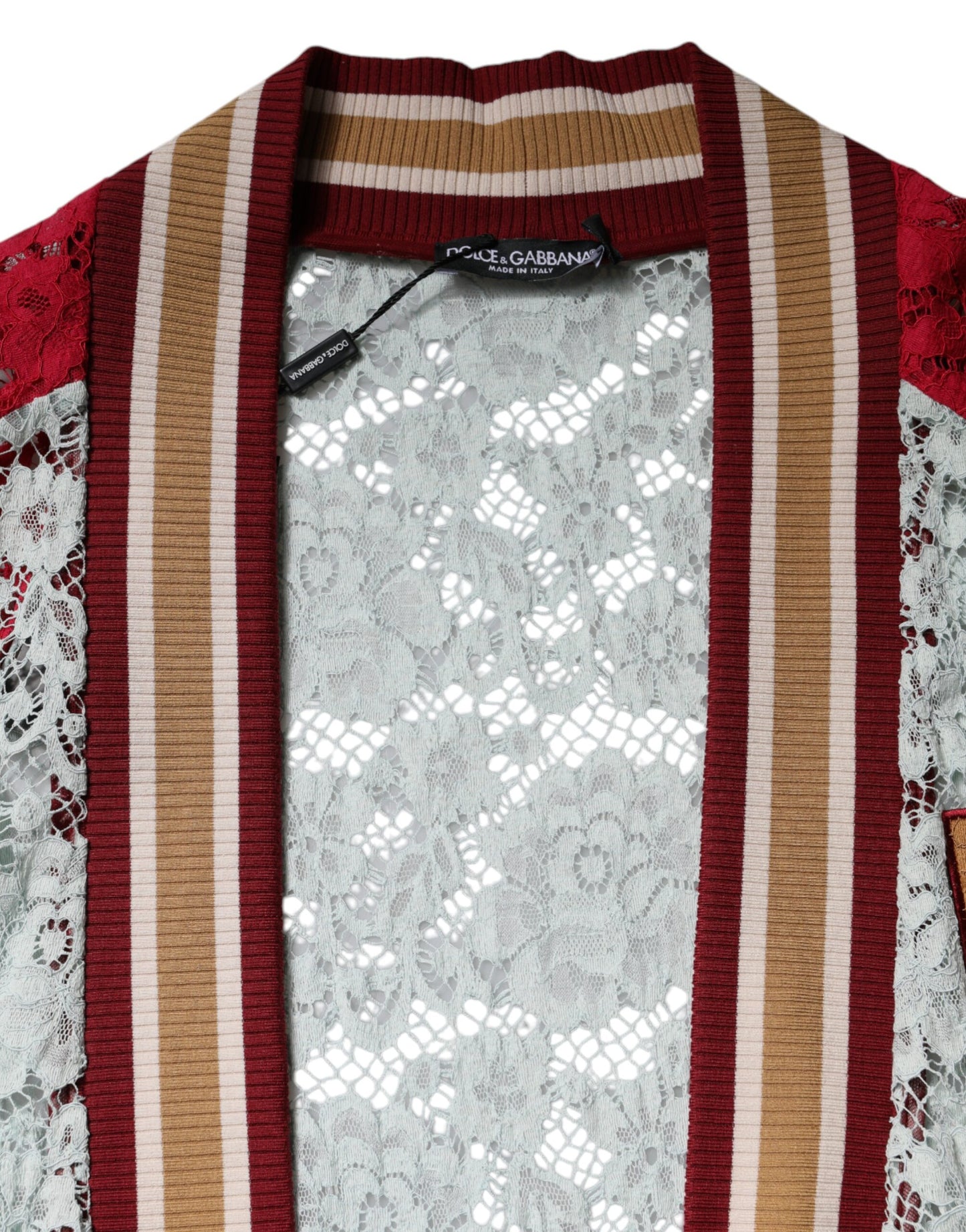 Multicolor Floral Lace Cardigan Sweater-Dolce & Gabbana-LabelTerrace.com