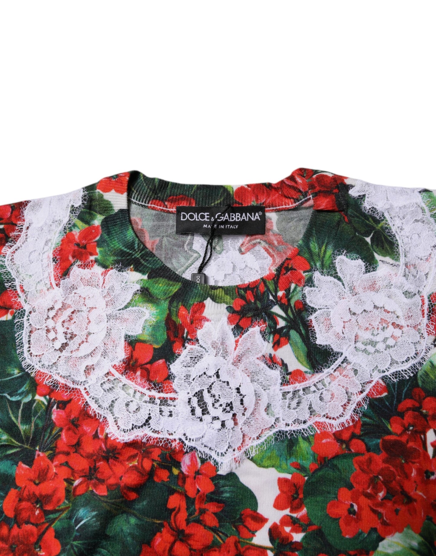 Multicolor Floral Lace Sleeveless Tank Top-Dolce & Gabbana-LabelTerrace.com