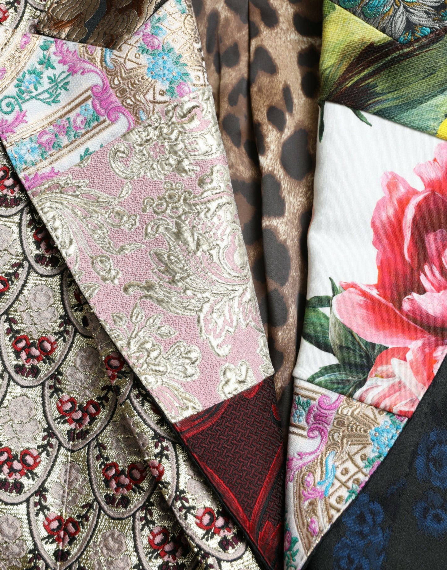 Multicolor Floral Patchwork Jacquard Jacket-Dolce & Gabbana-LabelTerrace.com