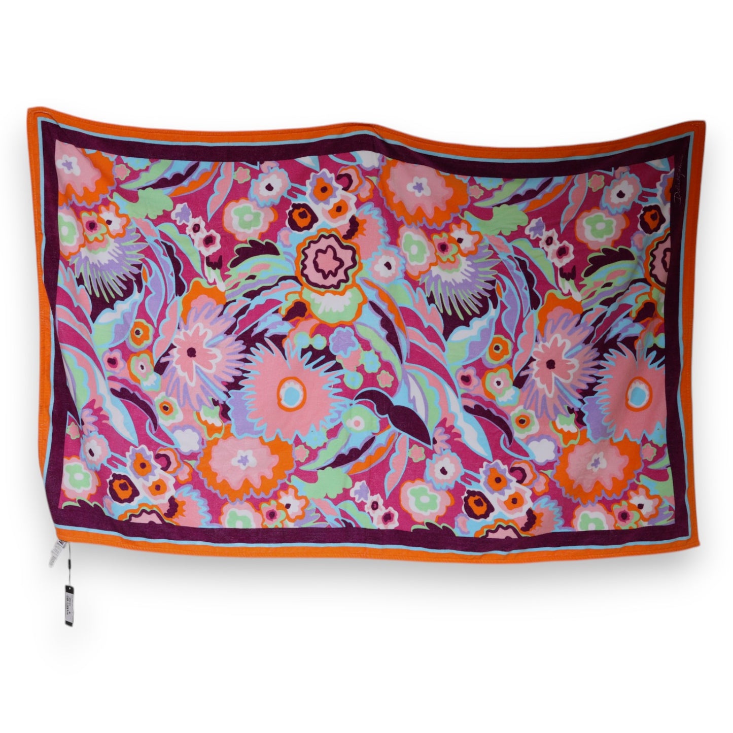 Multicolor Floral Print Cotton Beach Towel-Dolce & Gabbana-LabelTerrace.com