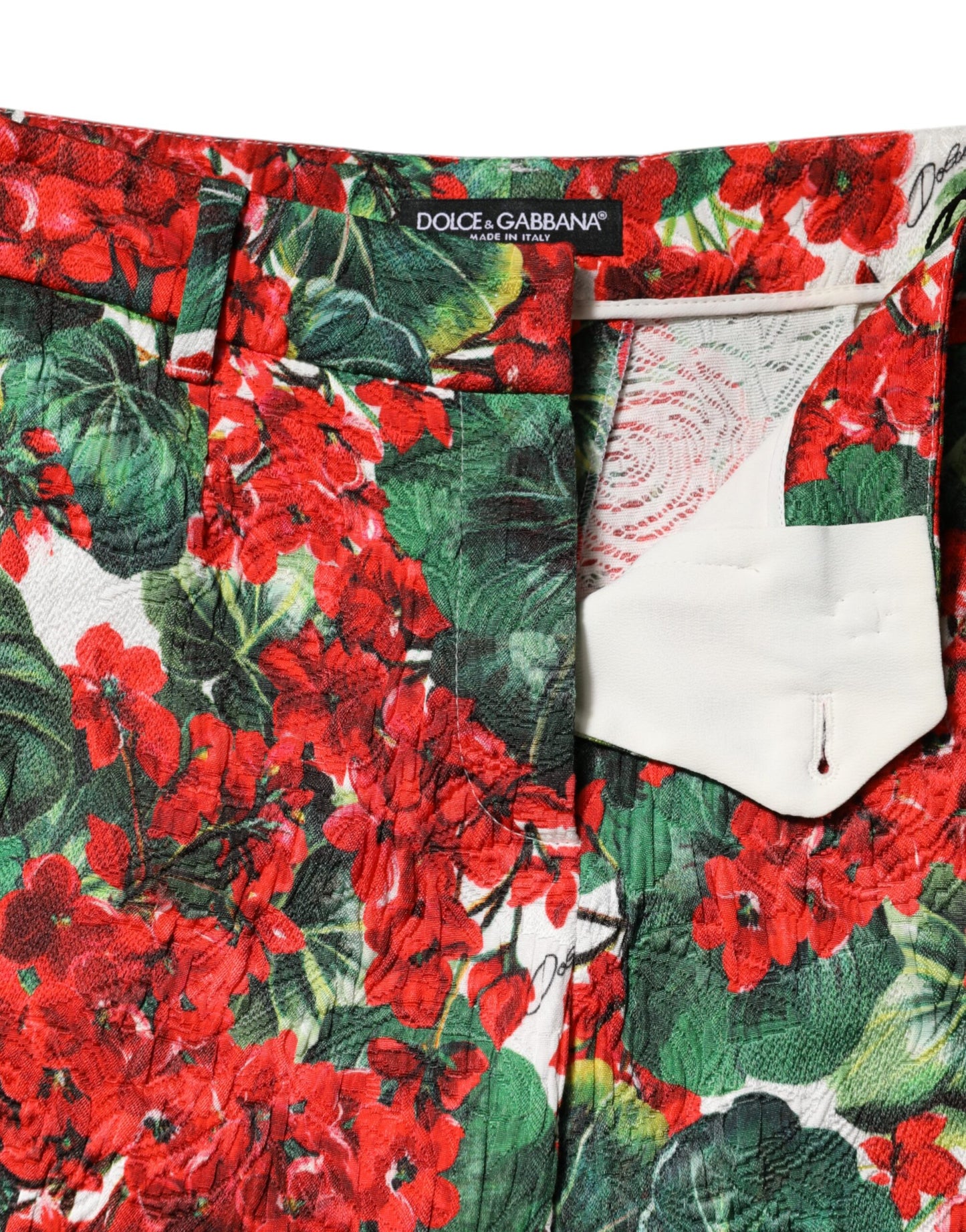 Multicolor Floral Print Cropped Pants-Dolce & Gabbana-LabelTerrace.com