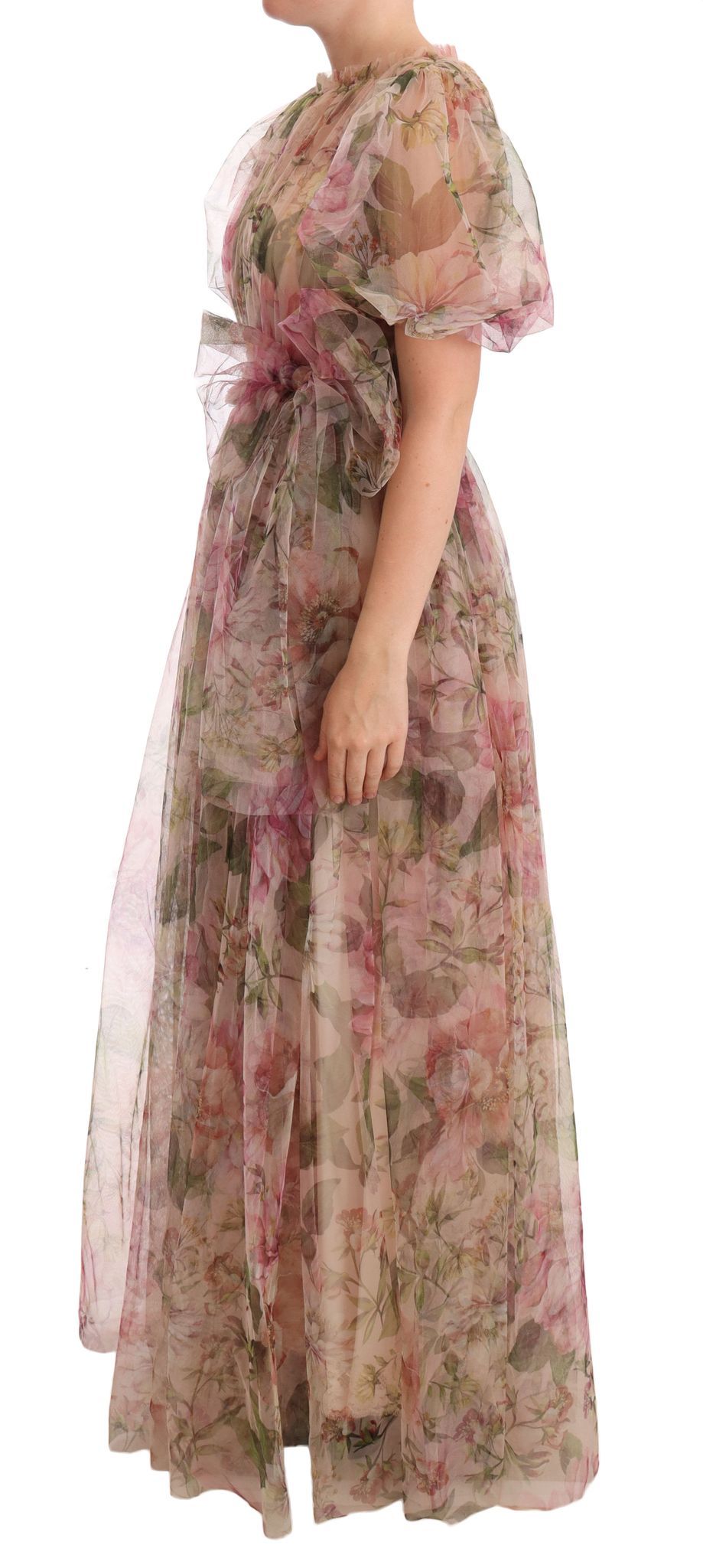 Multicolor Floral Print Long Maxi Gown Dress-Dolce & Gabbana-LabelTerrace.com