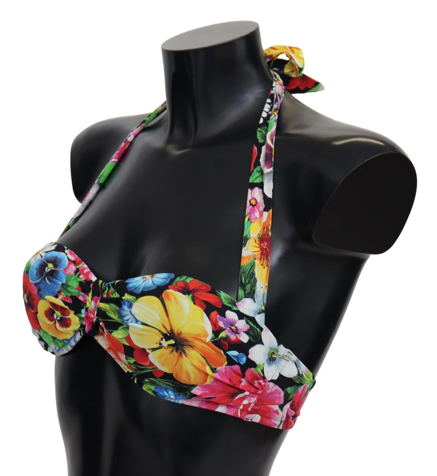 Multicolor Floral Print Swimwear Bikini Tops-Dolce & Gabbana-LabelTerrace.com