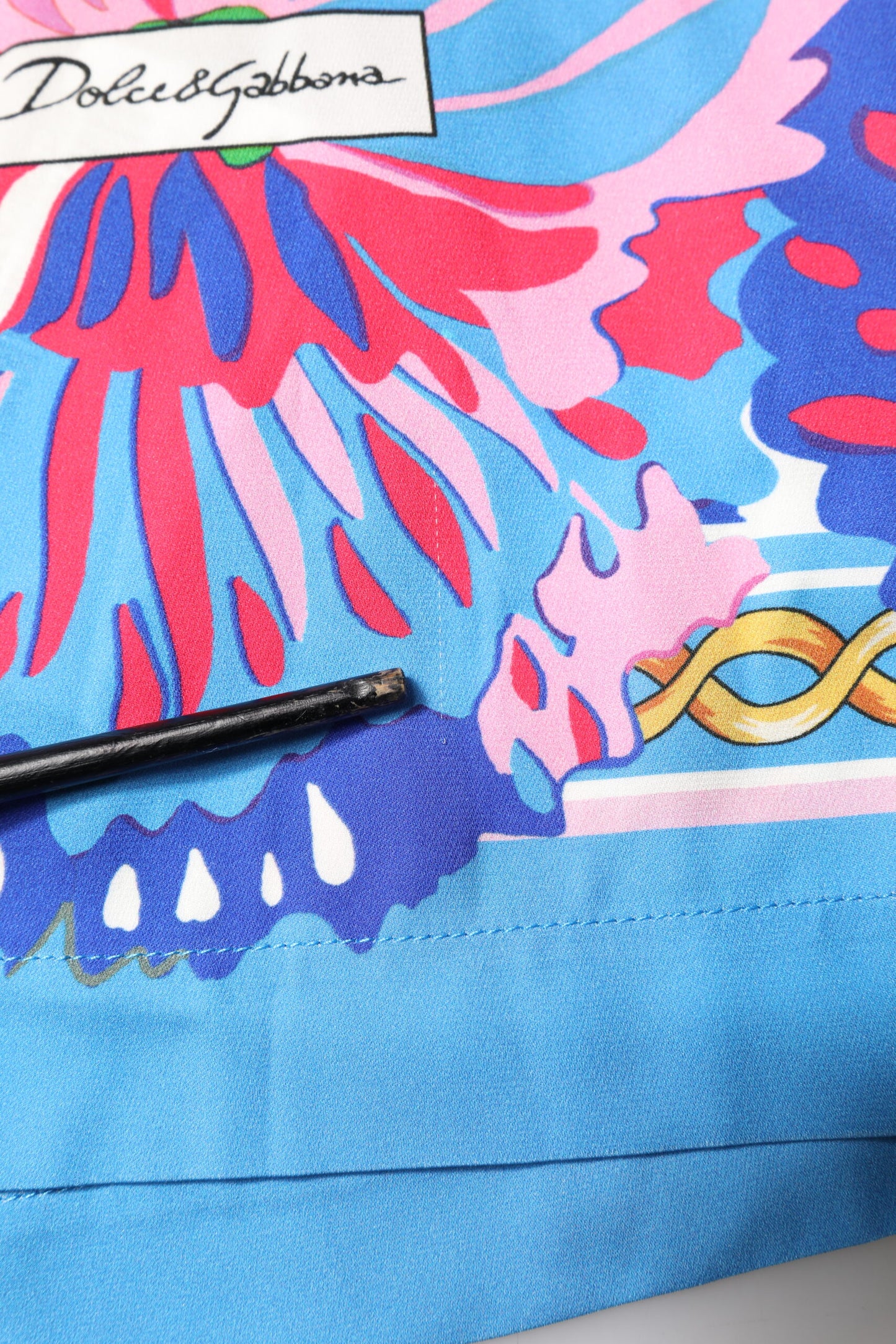 Multicolor Floral Printed Tunic Blouse Top-Dolce & Gabbana-LabelTerrace.com