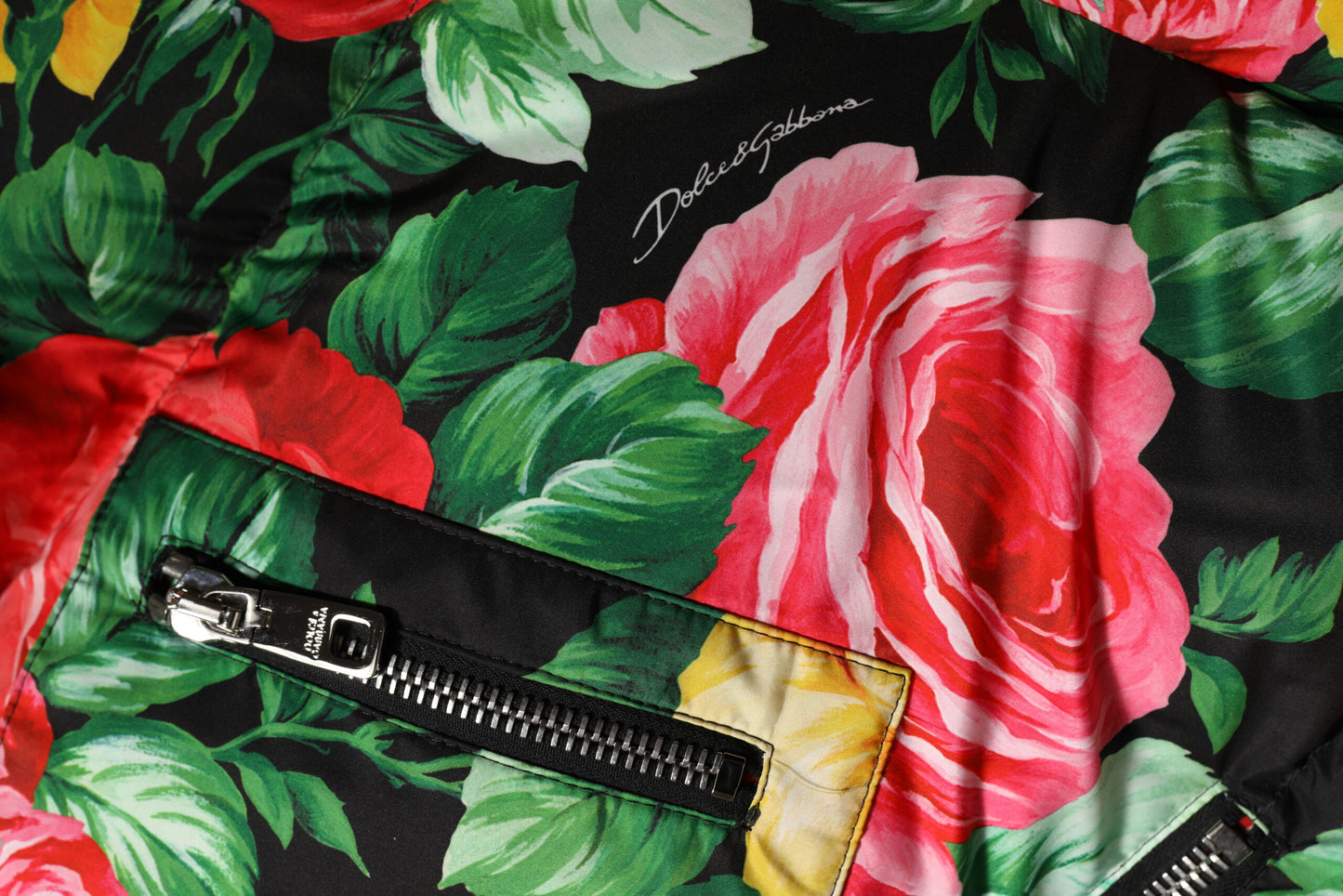 Multicolor Floral Puffer Hooded Jacket-Dolce & Gabbana-LabelTerrace.com