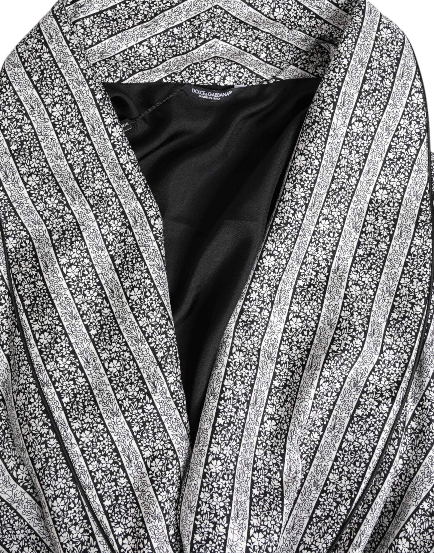 Multicolor Floral Robe Coat Wrap Jacket-Dolce & Gabbana-LabelTerrace.com