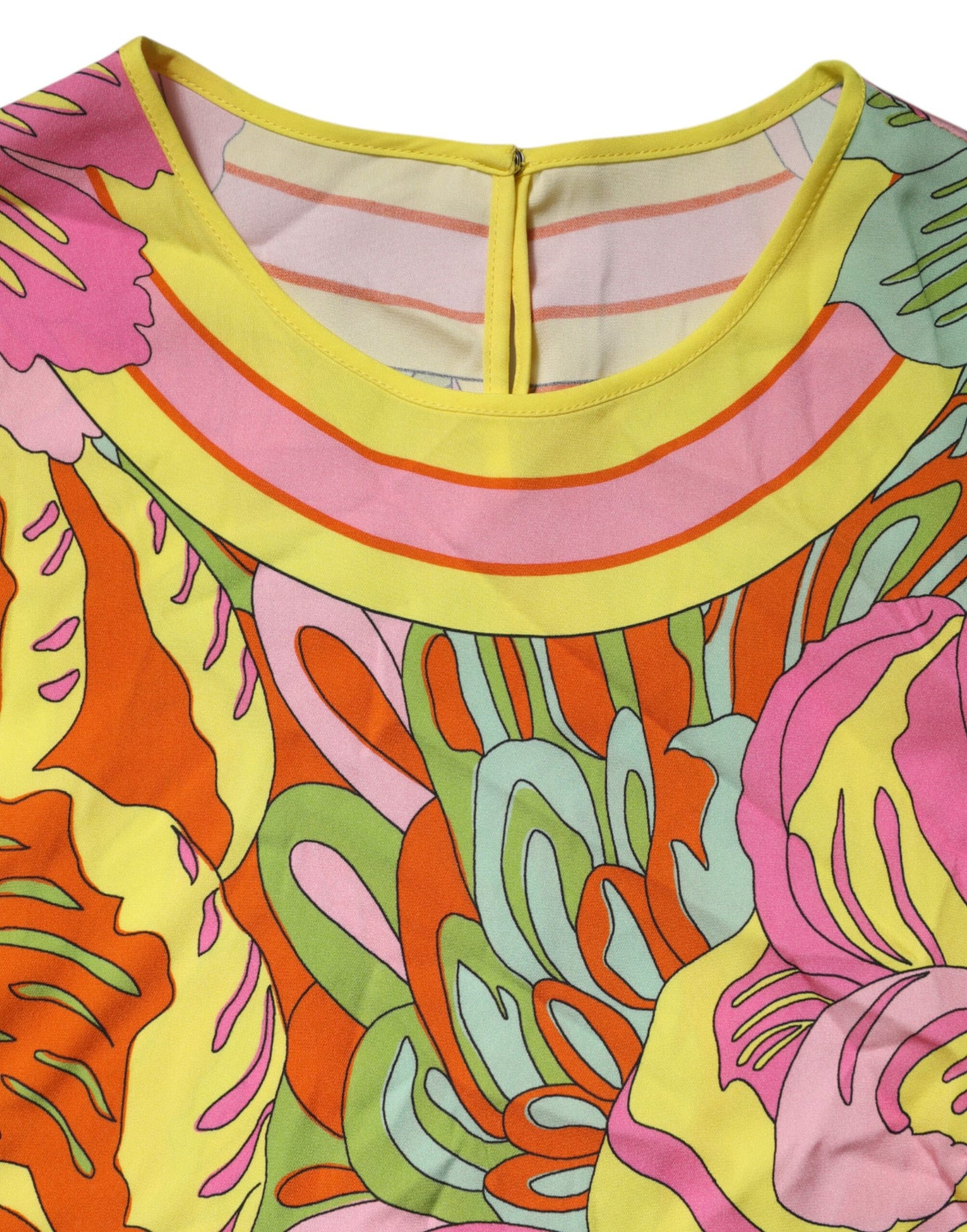 Multicolor Floral Roundneck Sleeveless Top-Dolce & Gabbana-LabelTerrace.com