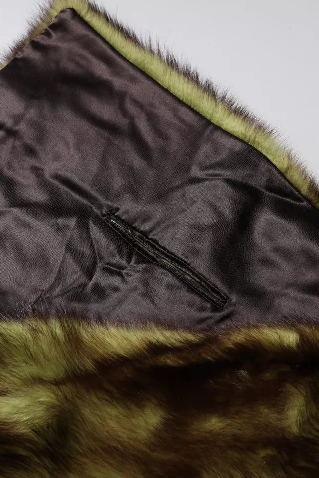 Multicolor Fur Shawl Neck Wrap Cover Collar Scarf-Dolce & Gabbana-LabelTerrace.com