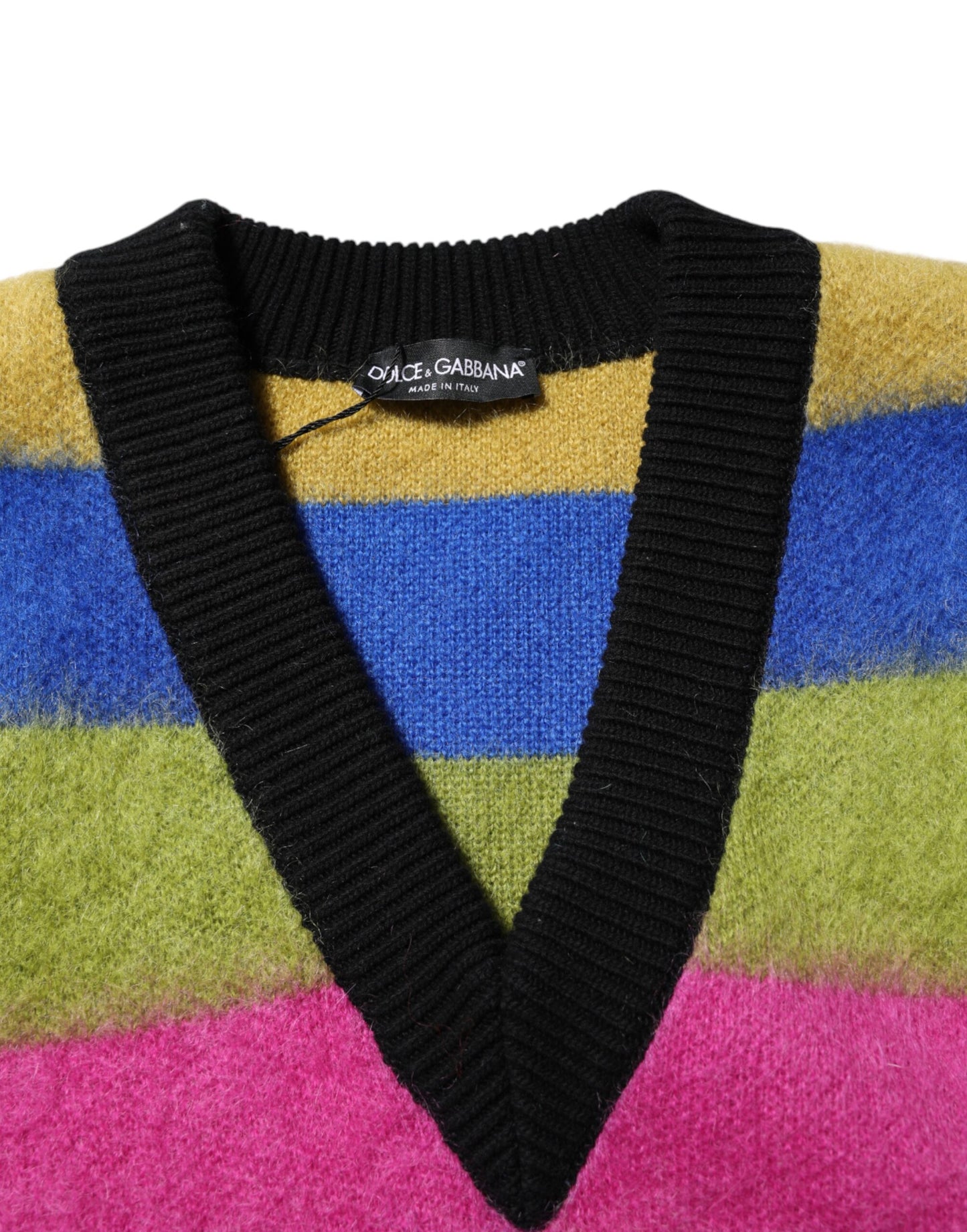 Multicolor Glitch Design Pullover Sweater-Dolce & Gabbana-LabelTerrace.com