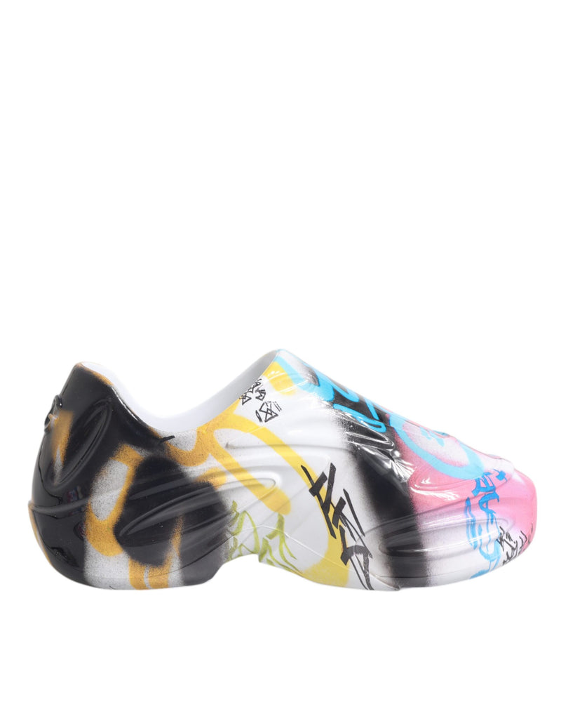 Multicolor Graffiti Daymaster Sneakers Shoes-Dolce & Gabbana-LabelTerrace.com