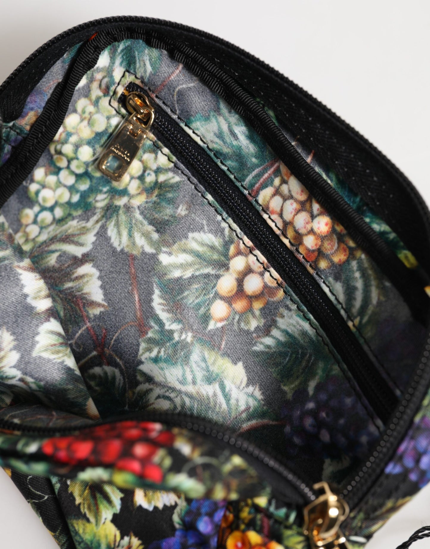 Multicolor Grape Print Clutch Logo Plaque Pouch Bag-Dolce & Gabbana-LabelTerrace.com
