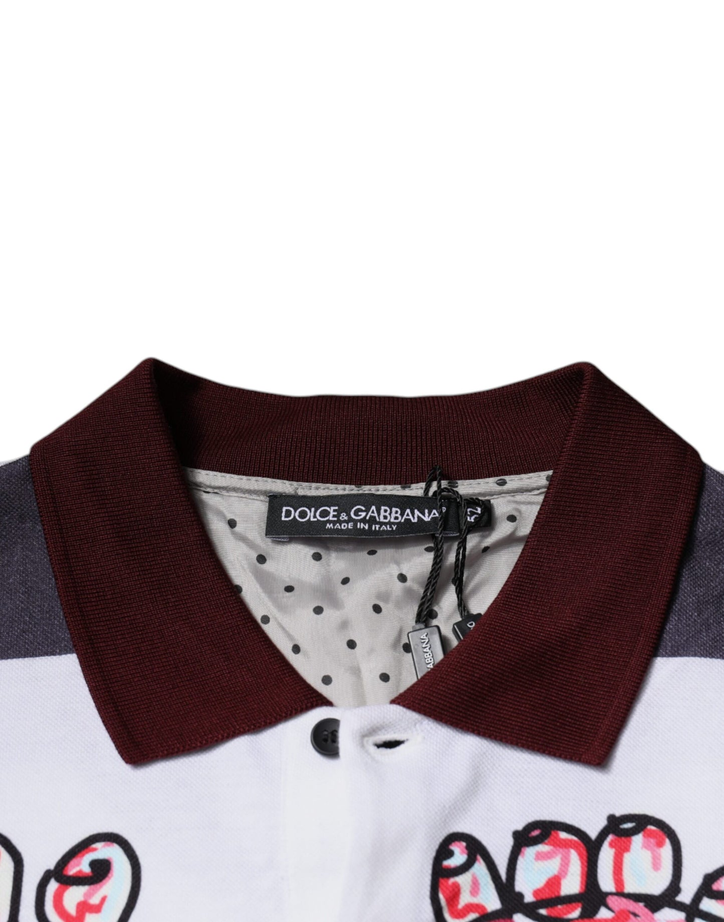 Multicolor Graphic Collared Polo T-shirt-Dolce & Gabbana-LabelTerrace.com
