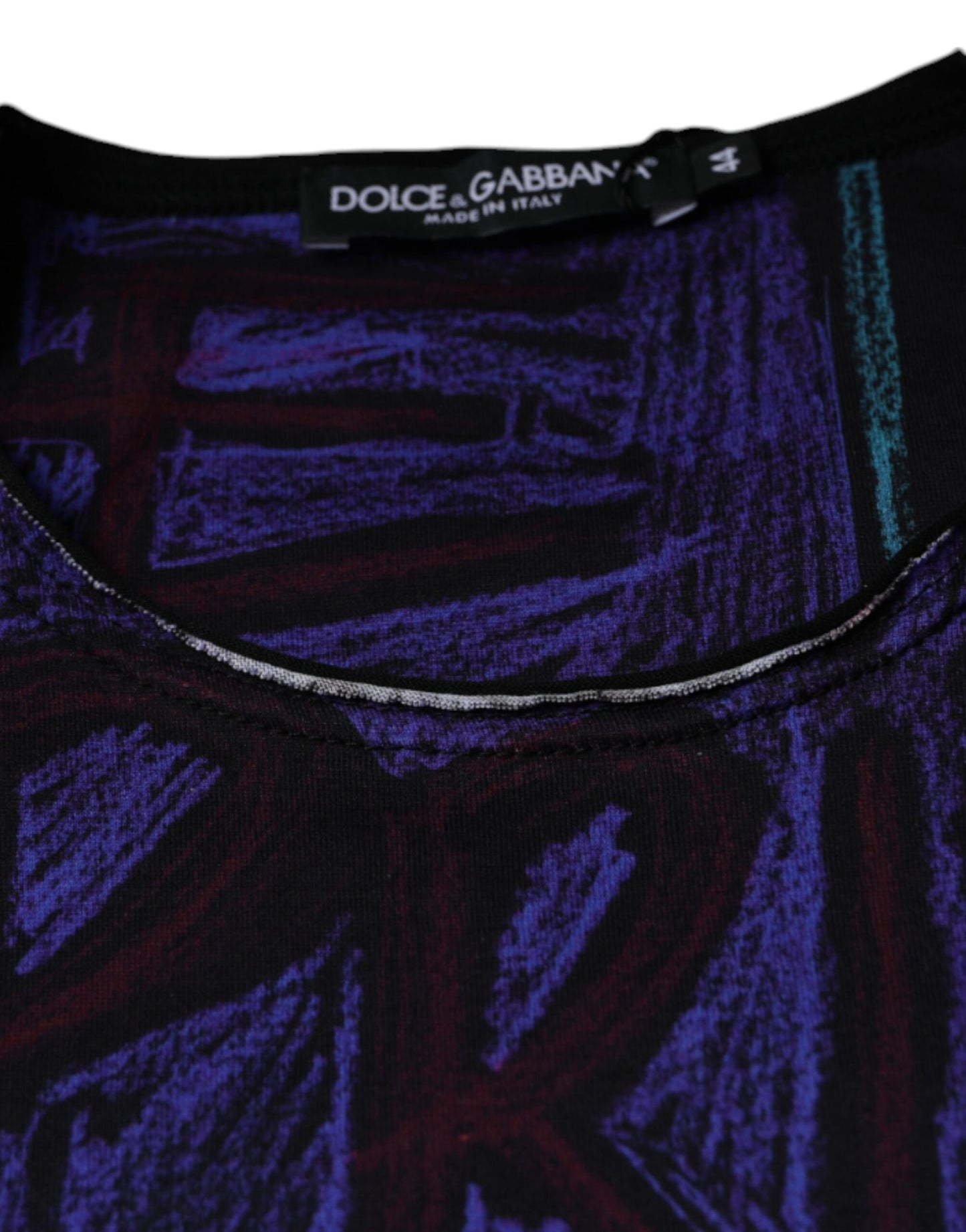 Multicolor Graphic Print Cotton T-shirt-Dolce & Gabbana-LabelTerrace.com