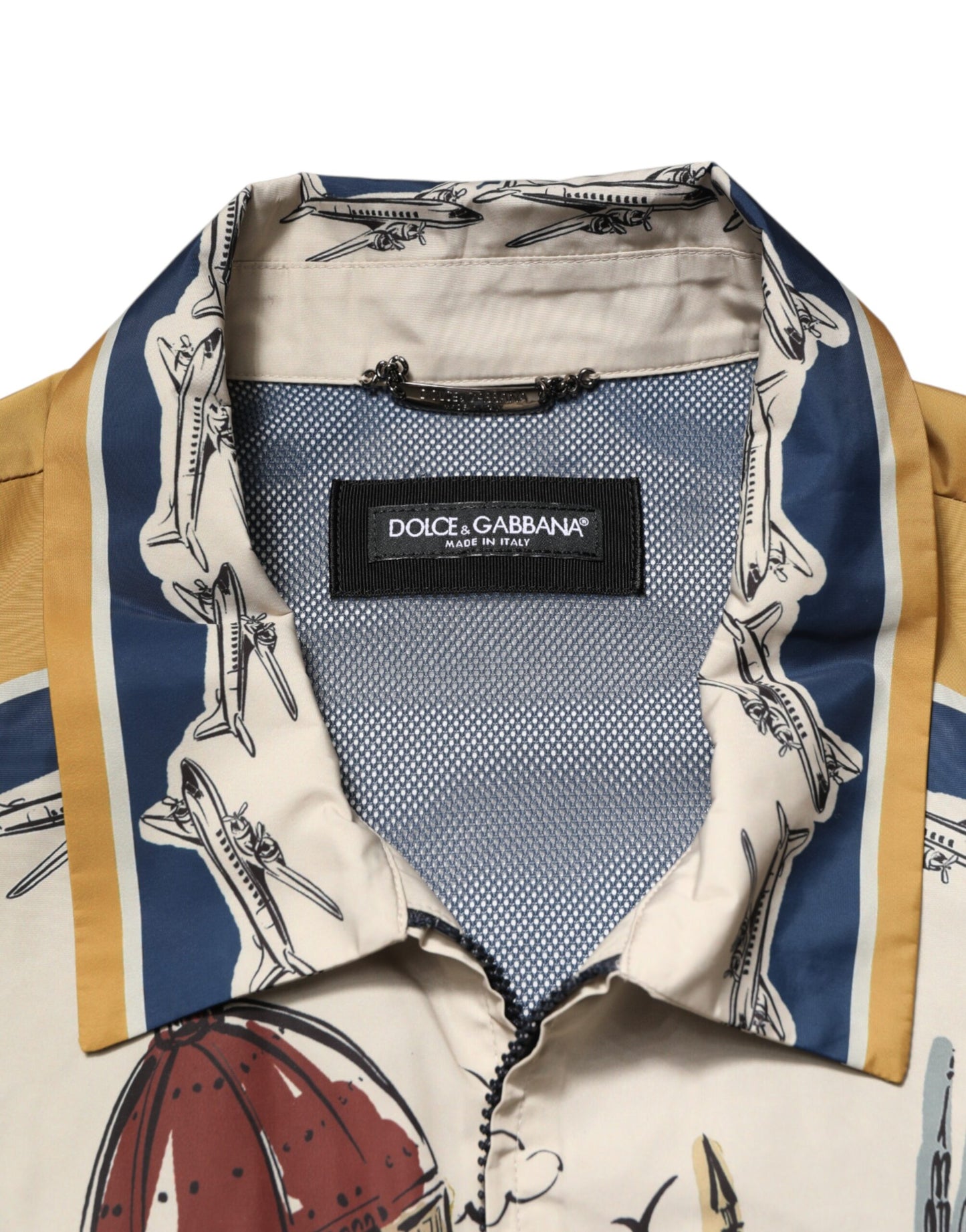 Multicolor Italian Motif Men Bomber Jacket-Dolce & Gabbana-LabelTerrace.com