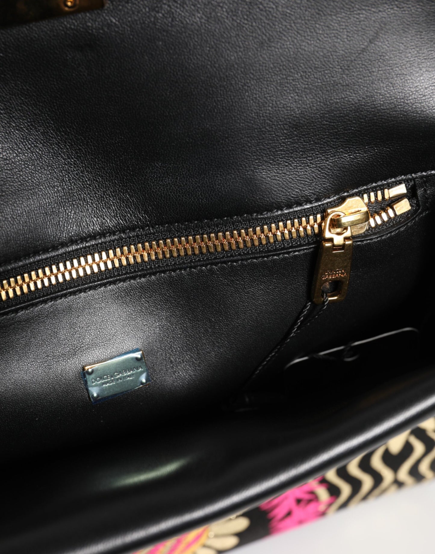 Multicolor Jacquard Floral Document Briefcase Bag-Dolce & Gabbana-LabelTerrace.com