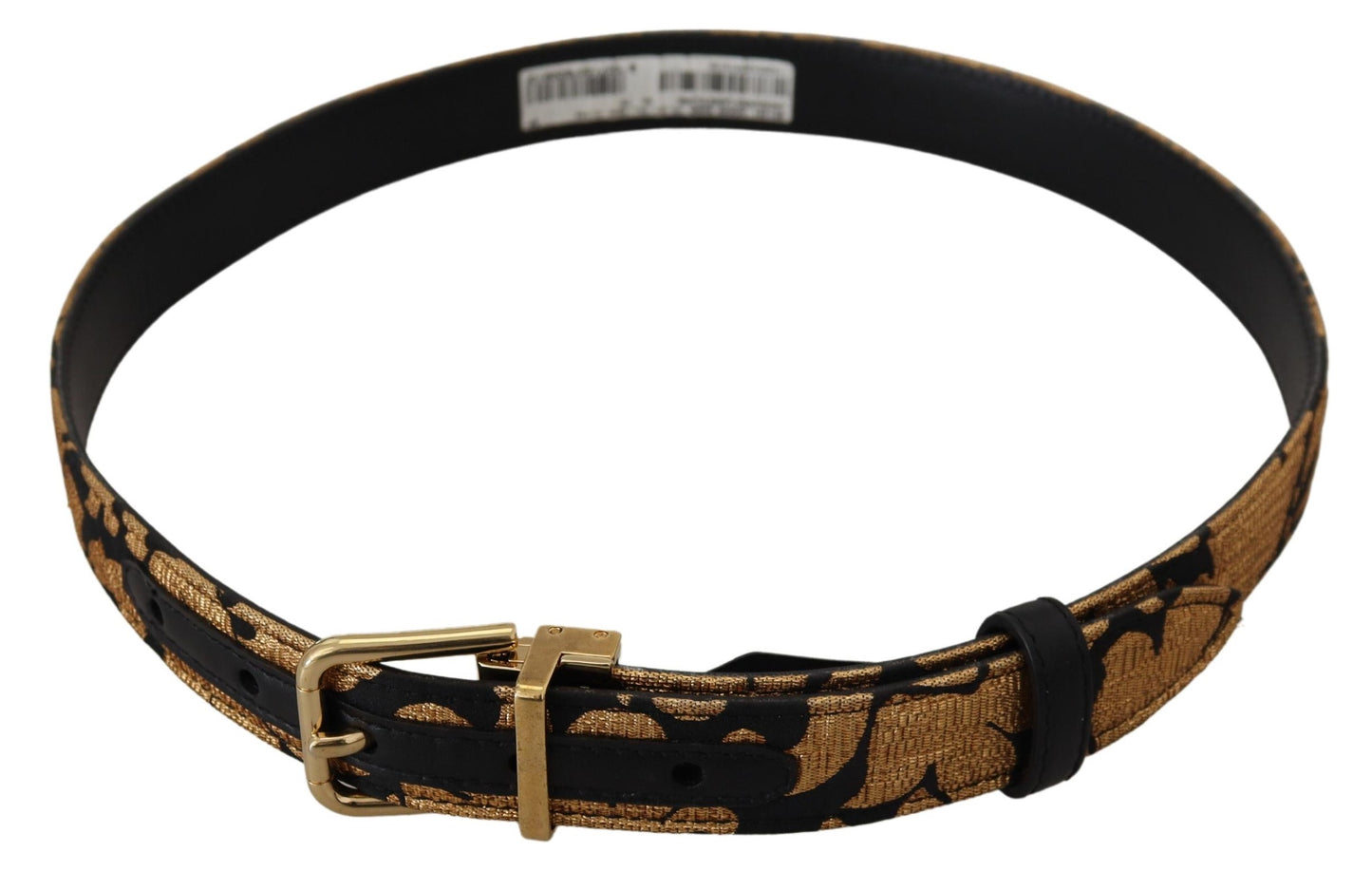 Multicolor Jacquard Leather Logo Buckle Belt-Dolce & Gabbana-LabelTerrace.com