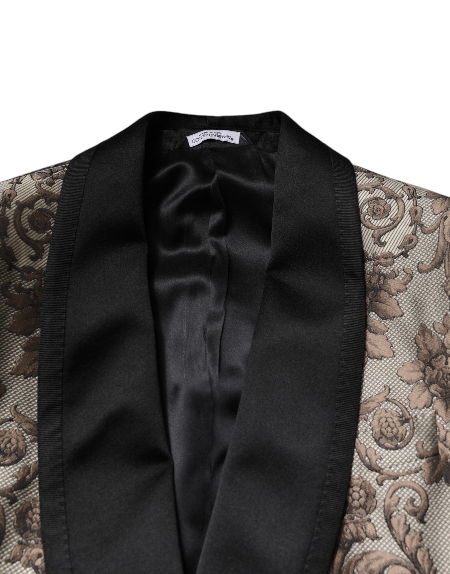 Multicolor Jacquard Single Breasted 3 Piece Suit-Dolce & Gabbana-LabelTerrace.com