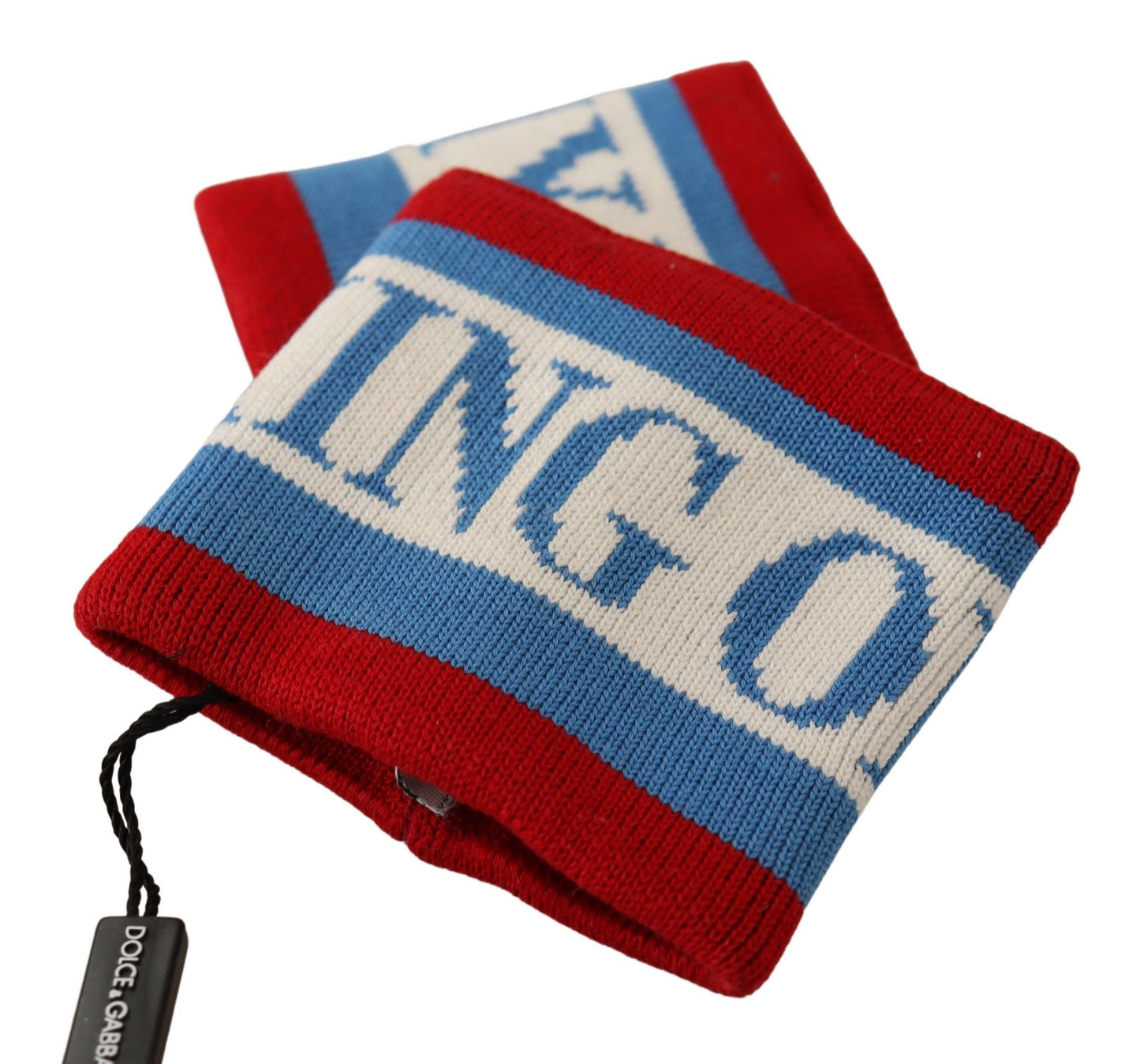 Multicolor King Of My Life Cashmere Wristband-Dolce & Gabbana-LabelTerrace.com