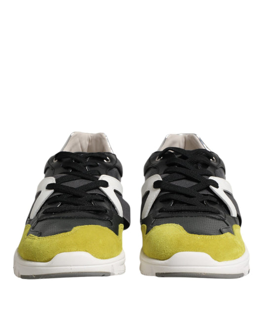 Multicolor Lace Up Low Top Men Sneakers Shoes-Dolce & Gabbana-LabelTerrace.com