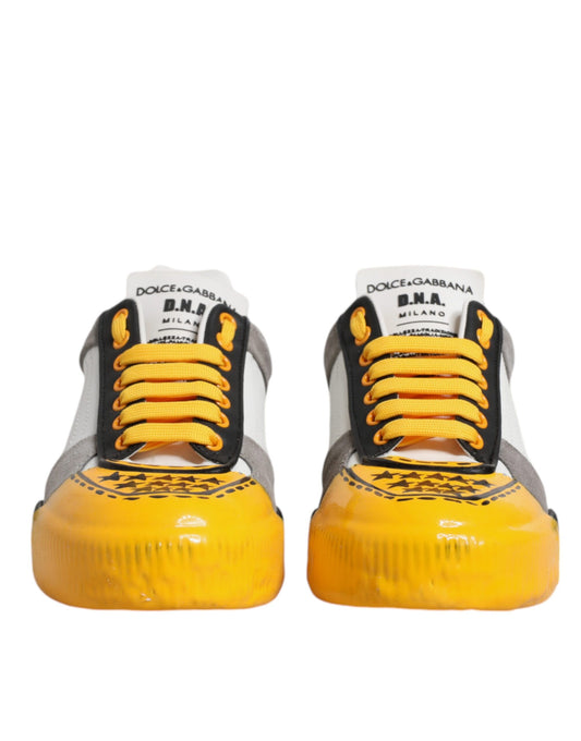 Multicolor Leather DNA Low Top Sneakers Shoes-Dolce & Gabbana-LabelTerrace.com