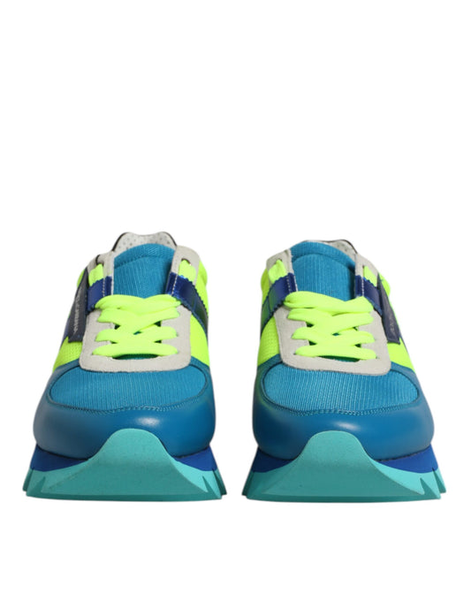 Multicolor Leather Low Top Men Sneakers Shoes-Dolce & Gabbana-LabelTerrace.com