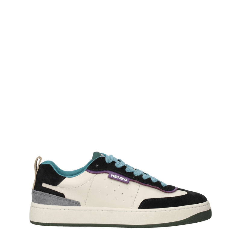 Multicolor Leather Low Top Sneakers-Kenzo-LabelTerrace.com