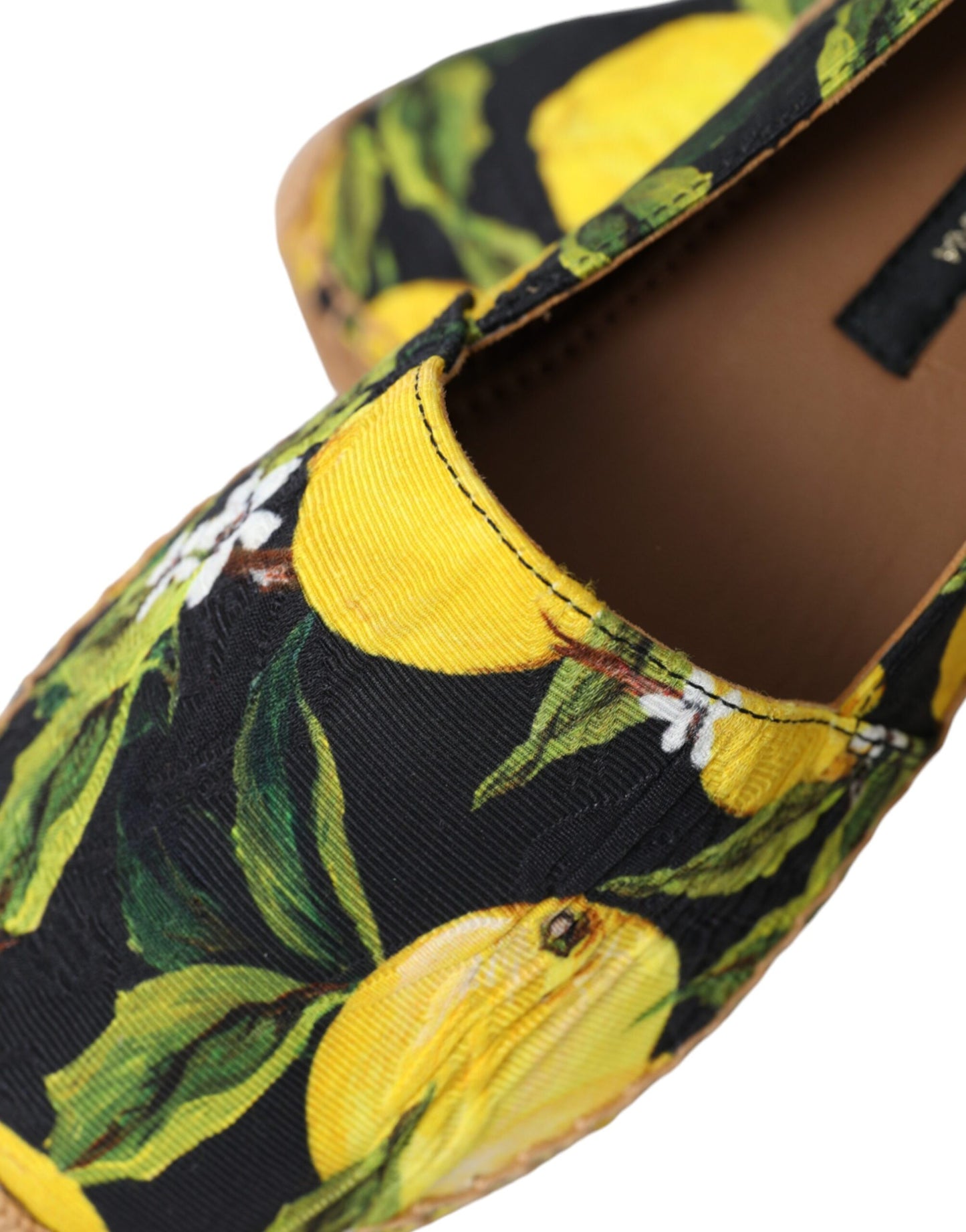 Multicolor Lemon Slip On Espadrilles Shoes-Dolce & Gabbana-LabelTerrace.com