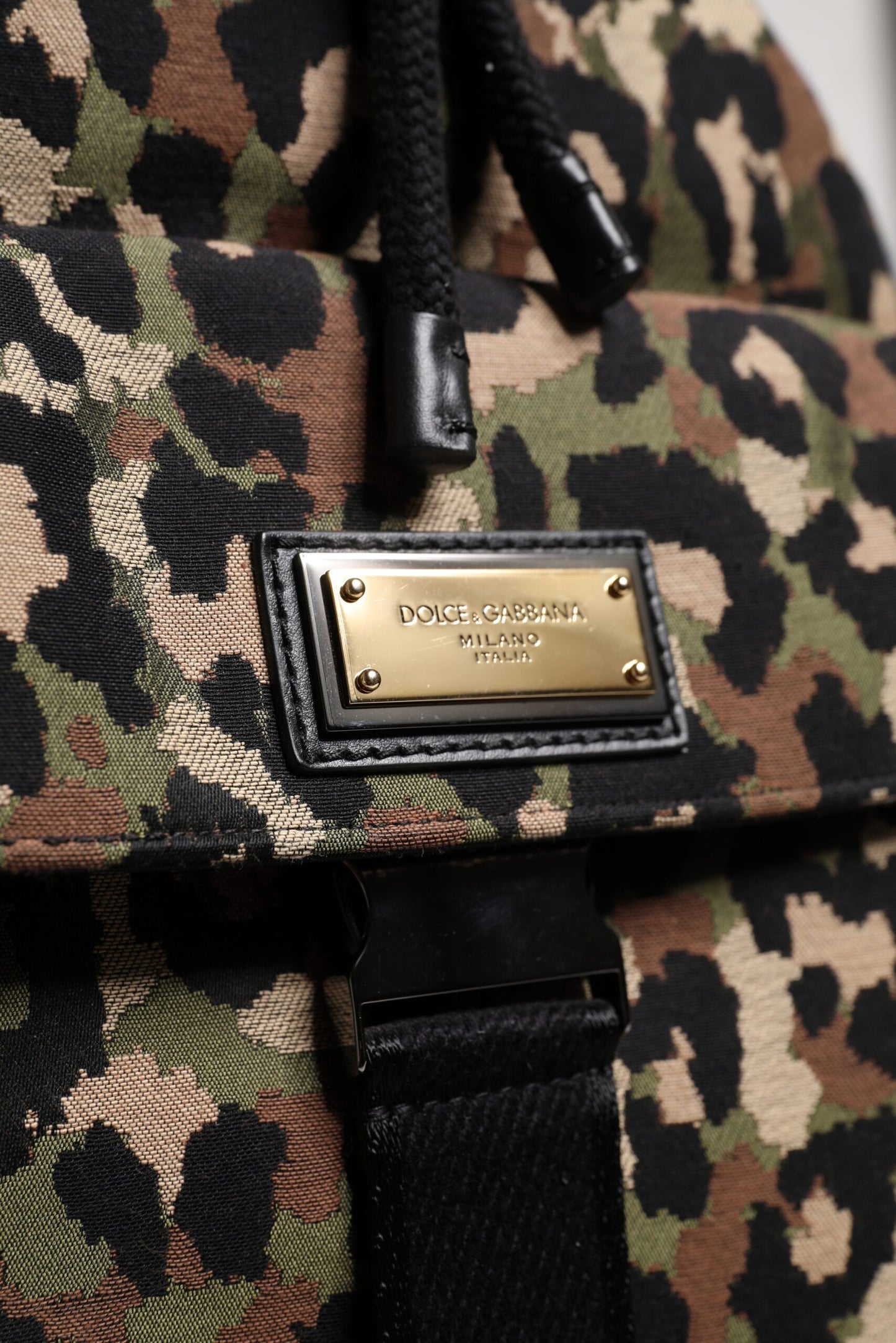 Multicolor Leopard Cotton Shoulder Bucket Bag-Dolce & Gabbana-LabelTerrace.com