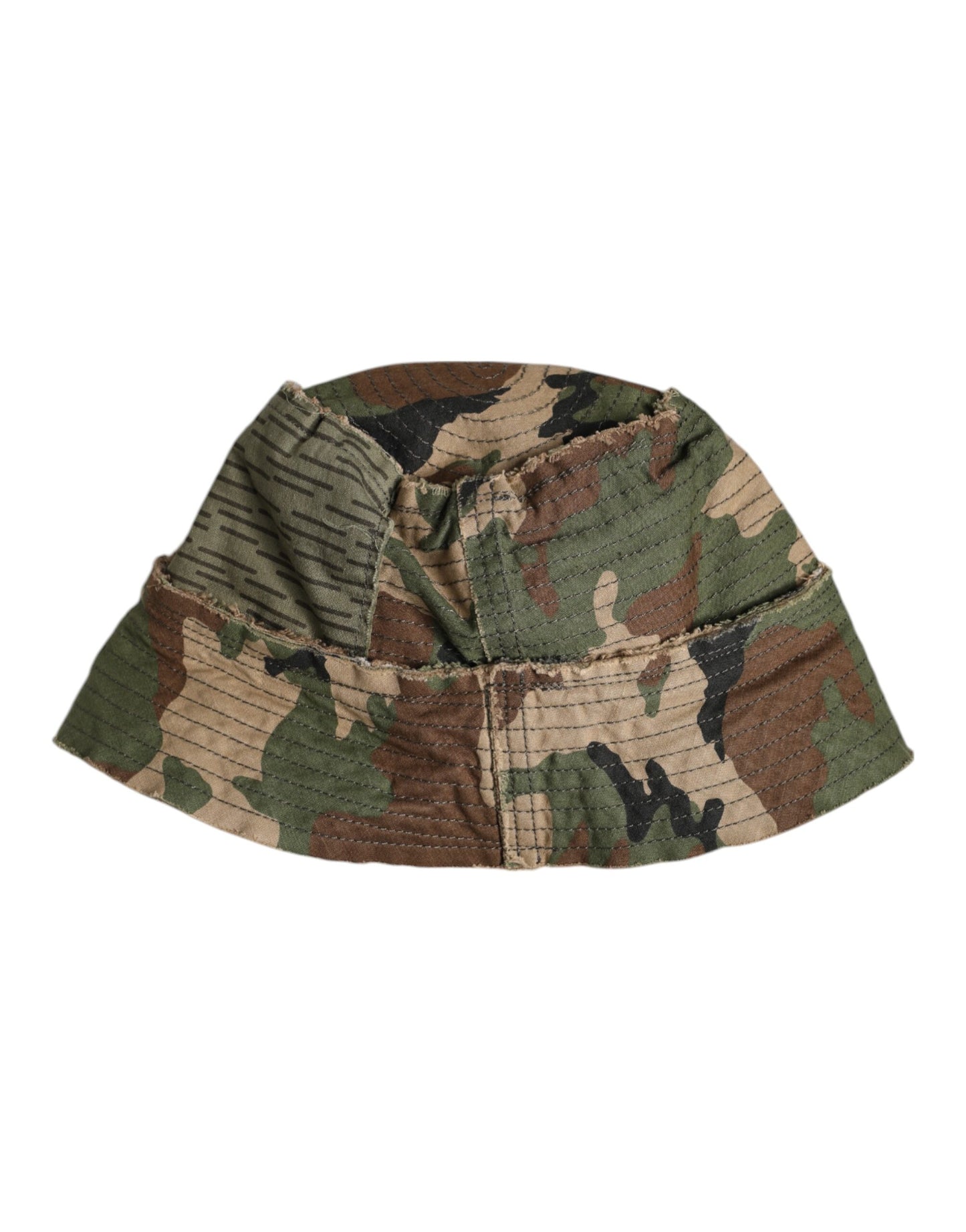 Multicolor Leopard Embellish Wide Brim Bucket Hat-Dolce & Gabbana-LabelTerrace.com