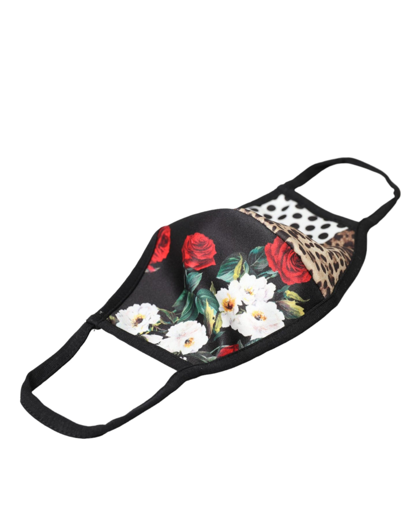 Multicolor Leopard Floral Elastic Ear Strap Face Mask-Dolce & Gabbana-LabelTerrace.com