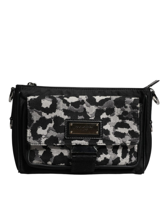 Multicolor Leopard Jacquard Crossbody Bag-Dolce & Gabbana-LabelTerrace.com