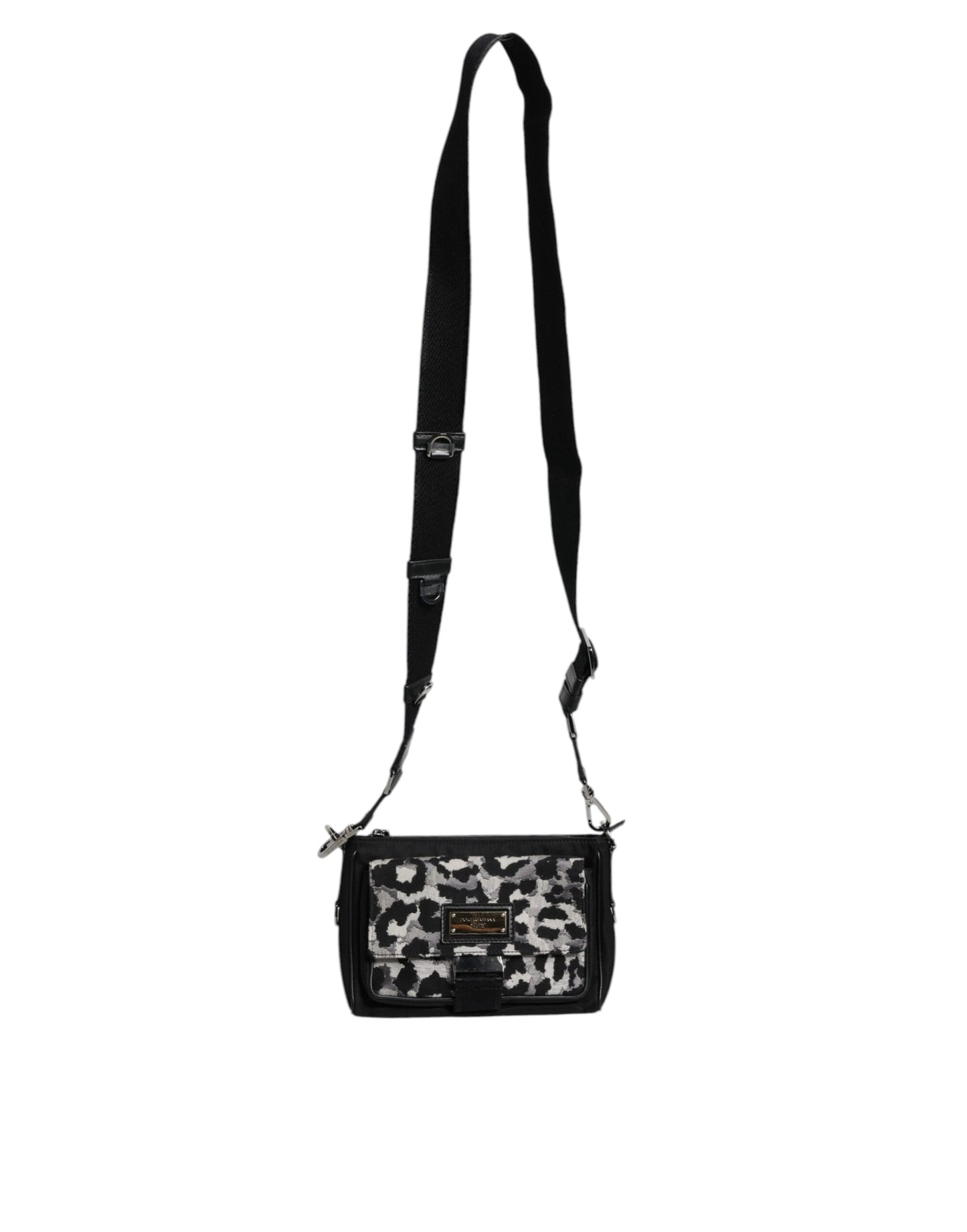Multicolor Leopard Jacquard Crossbody Bag-Dolce & Gabbana-LabelTerrace.com