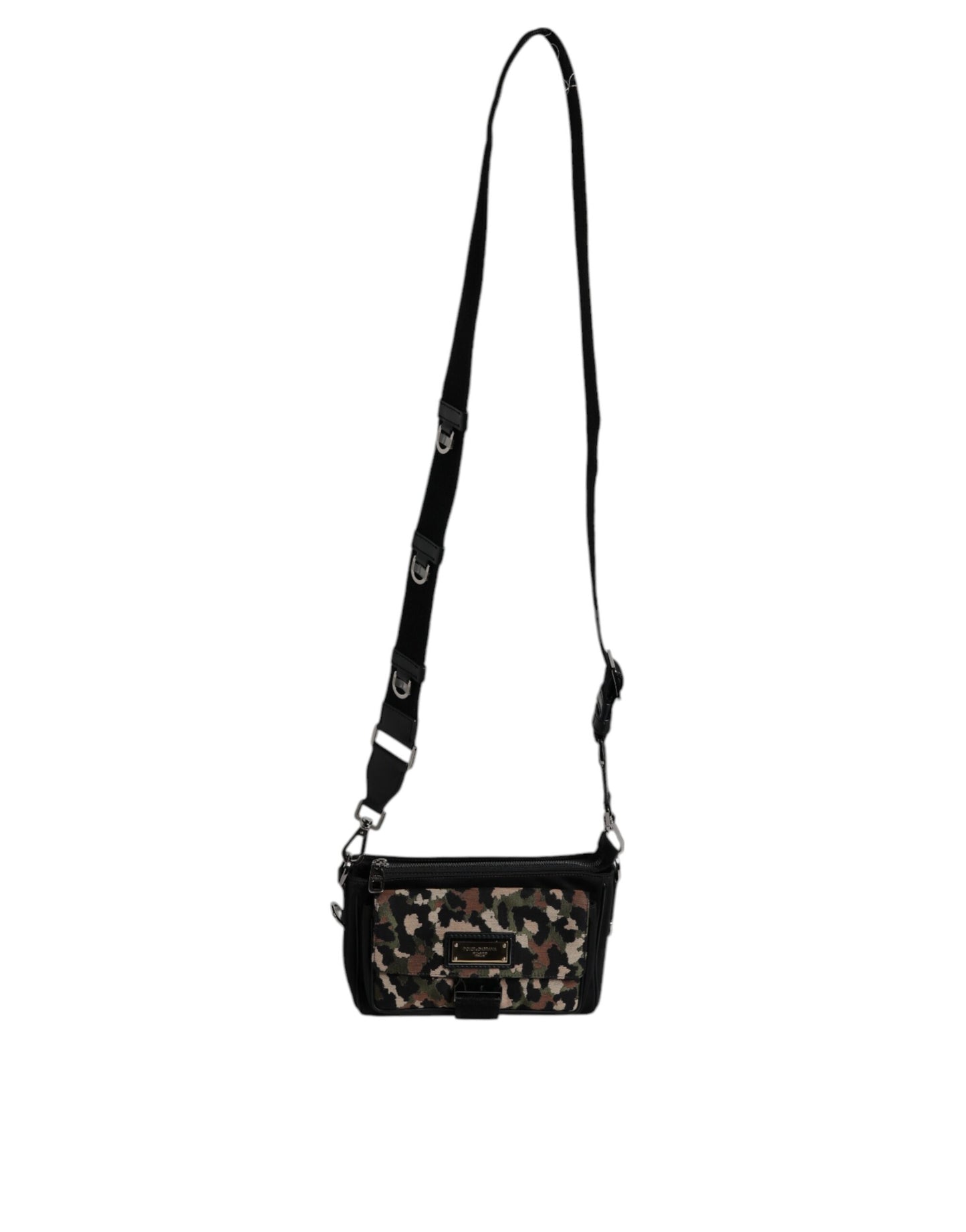 Multicolor Leopard Jacquard Crossbody Bag-Dolce & Gabbana-LabelTerrace.com