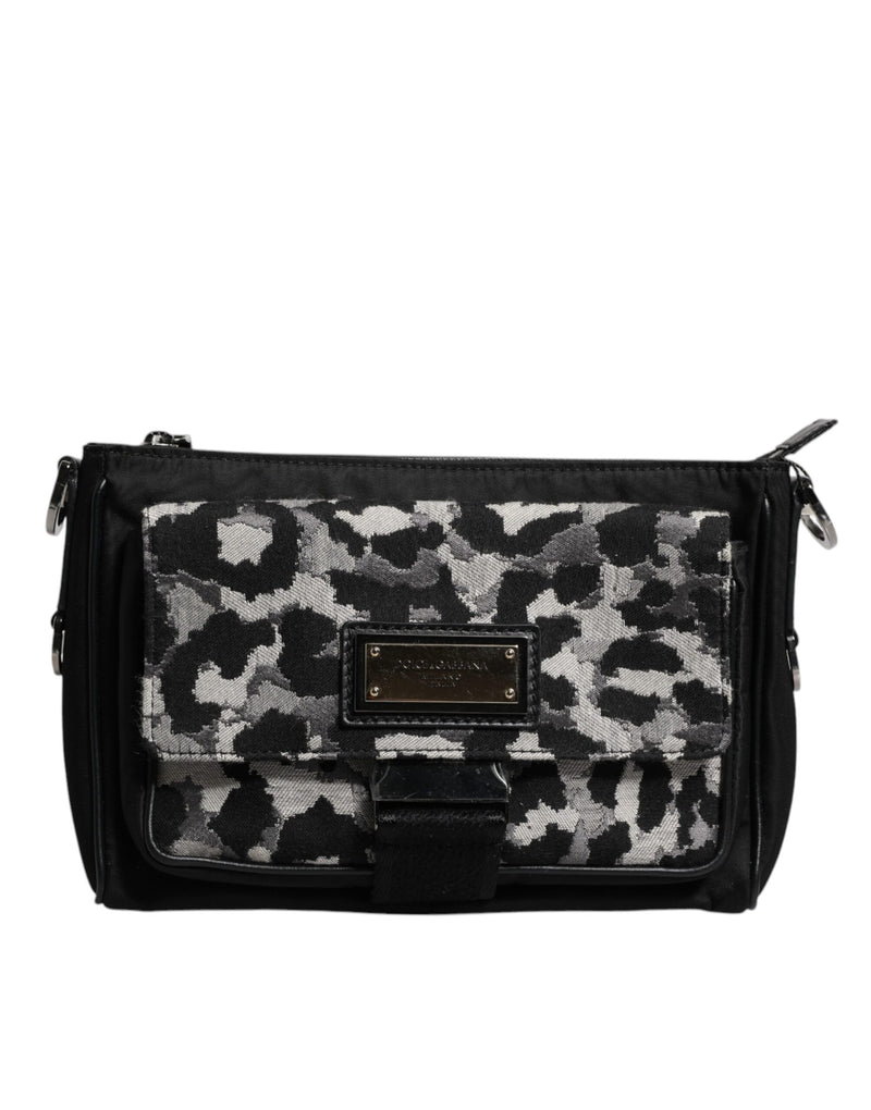 Multicolor Leopard Jacquard Crossbody Bag-Dolce & Gabbana-LabelTerrace.com