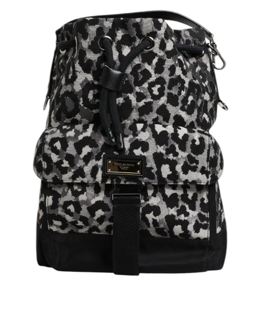 Multicolor Leopard Jacquard Hobo Crossbody Borse Bag-Dolce & Gabbana-LabelTerrace.com