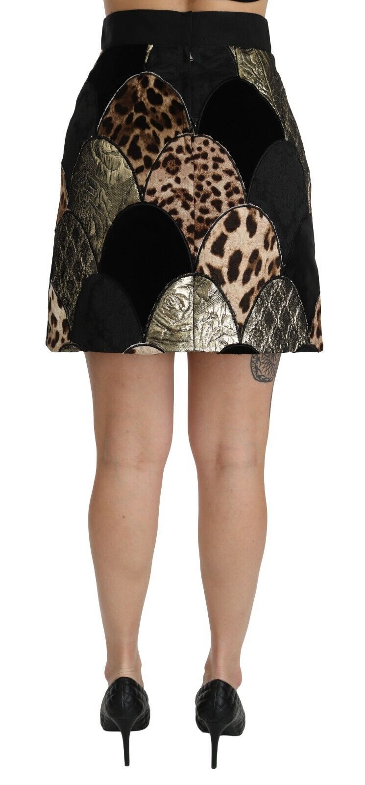 Multicolor Leopard Print High Waist Mini Skirt-Dolce & Gabbana-LabelTerrace.com