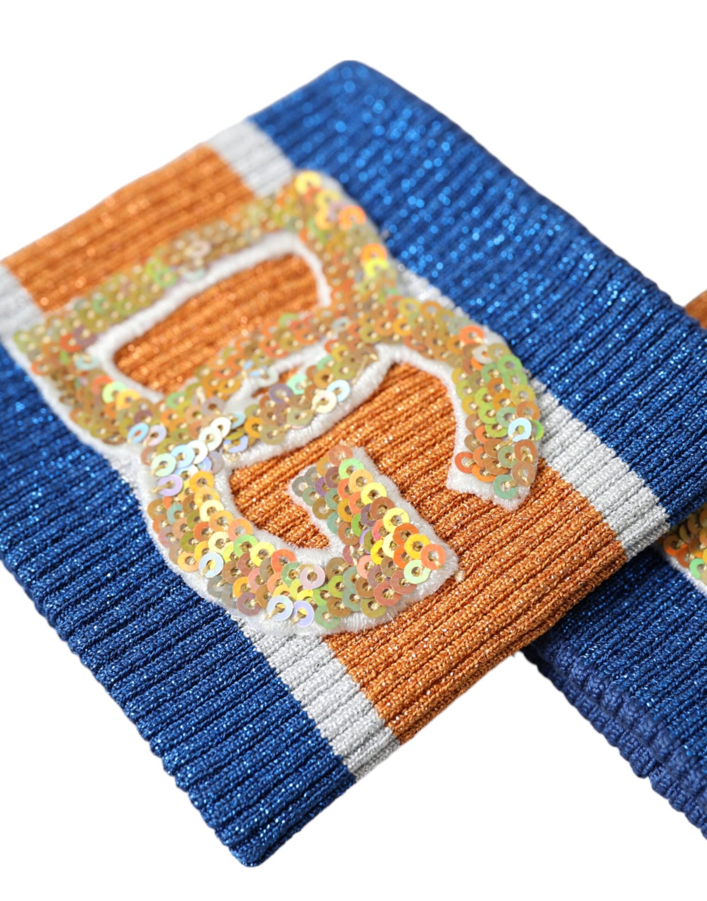 Multicolor Logo Sequin Viscose Wristband-Dolce & Gabbana-LabelTerrace.com