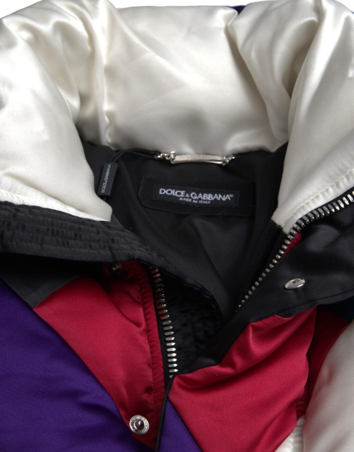 Multicolor Logo Windbreaker Puffer Jacket-Dolce & Gabbana-LabelTerrace.com