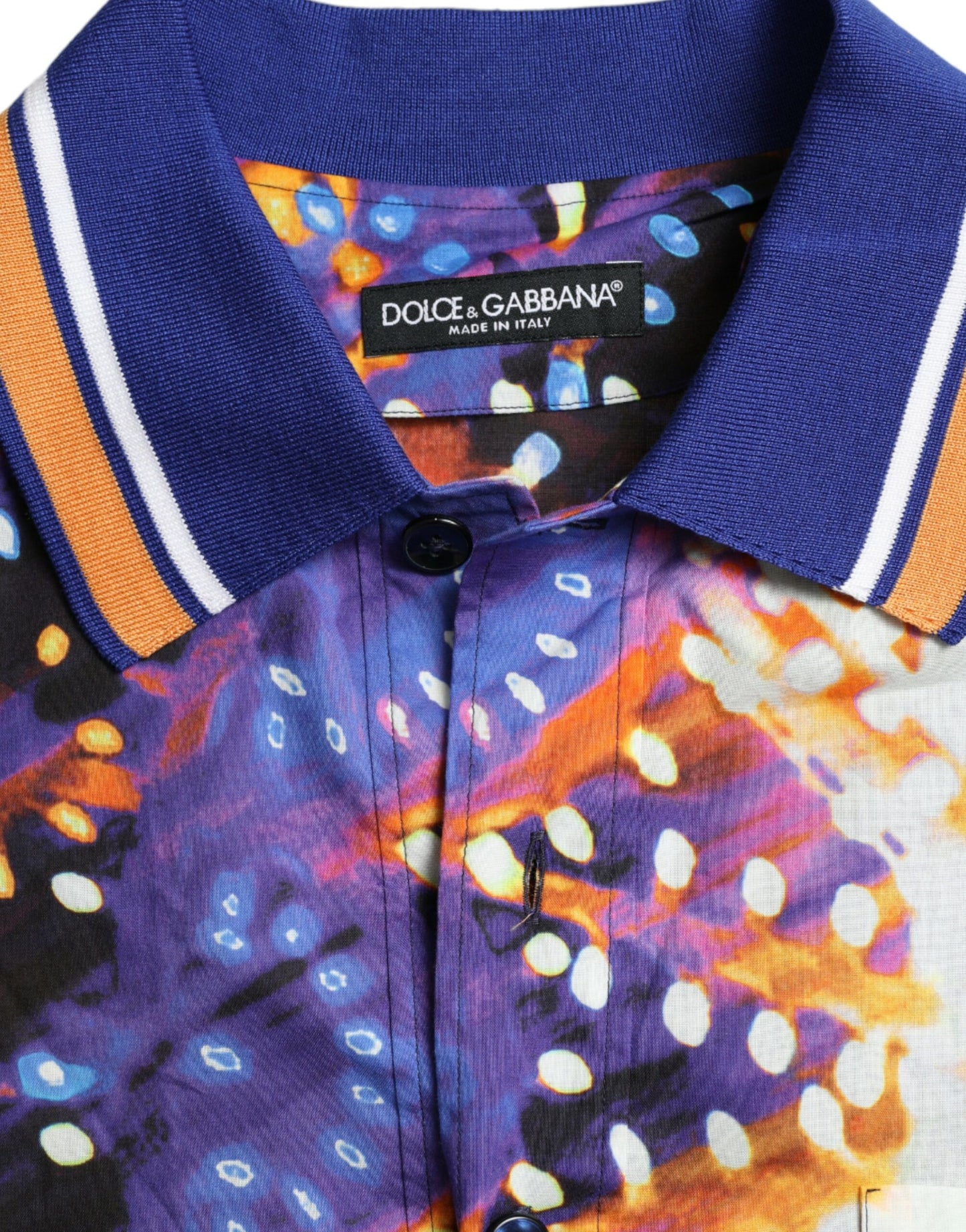 Multicolor Luminarie Print Cotton Casual Shirt-Dolce & Gabbana-LabelTerrace.com