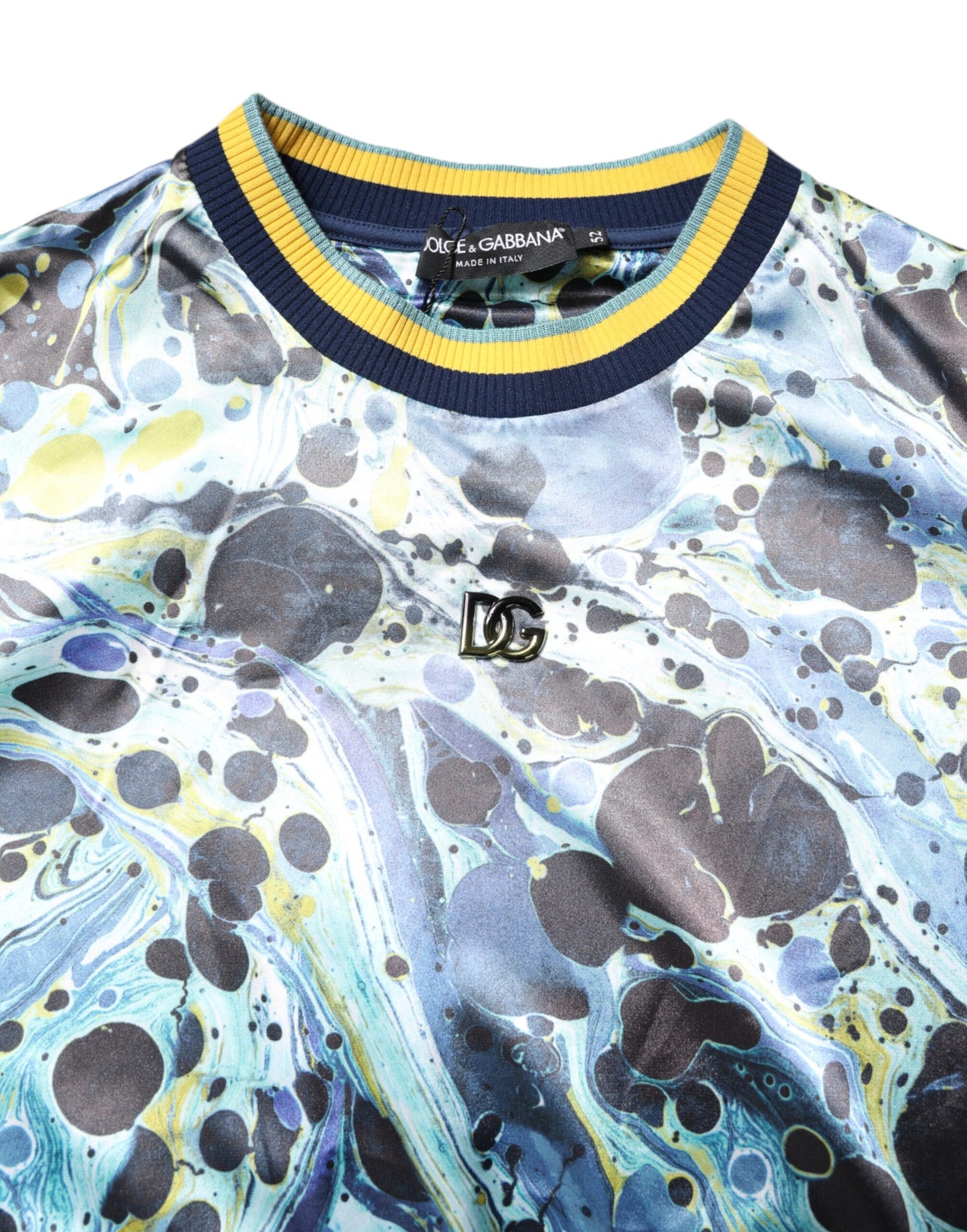 Multicolor Marble Print Men Pullover Sweater-Dolce & Gabbana-LabelTerrace.com