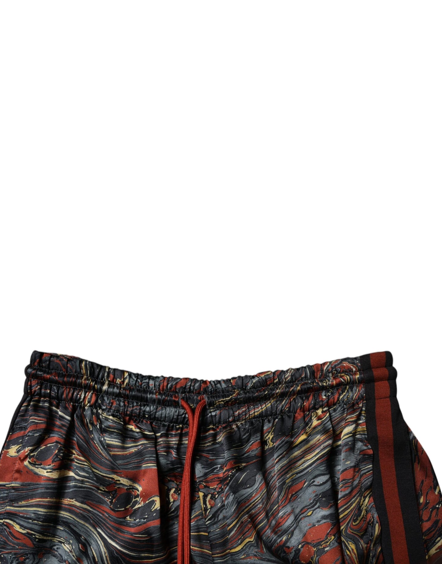 Multicolor Marble Print Trouser Bermuda Shorts-Dolce & Gabbana-LabelTerrace.com