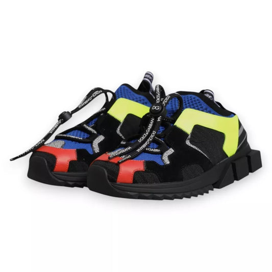 Multicolor Mesh Sorrento Trekking Sneakers Shoes-Dolce & Gabbana-LabelTerrace.com