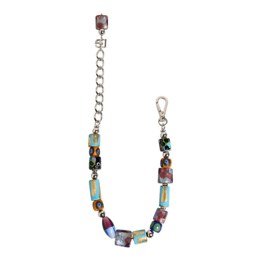 Multicolor Murano Glass Beads Brass Zamak Necklace-Dolce & Gabbana-LabelTerrace.com